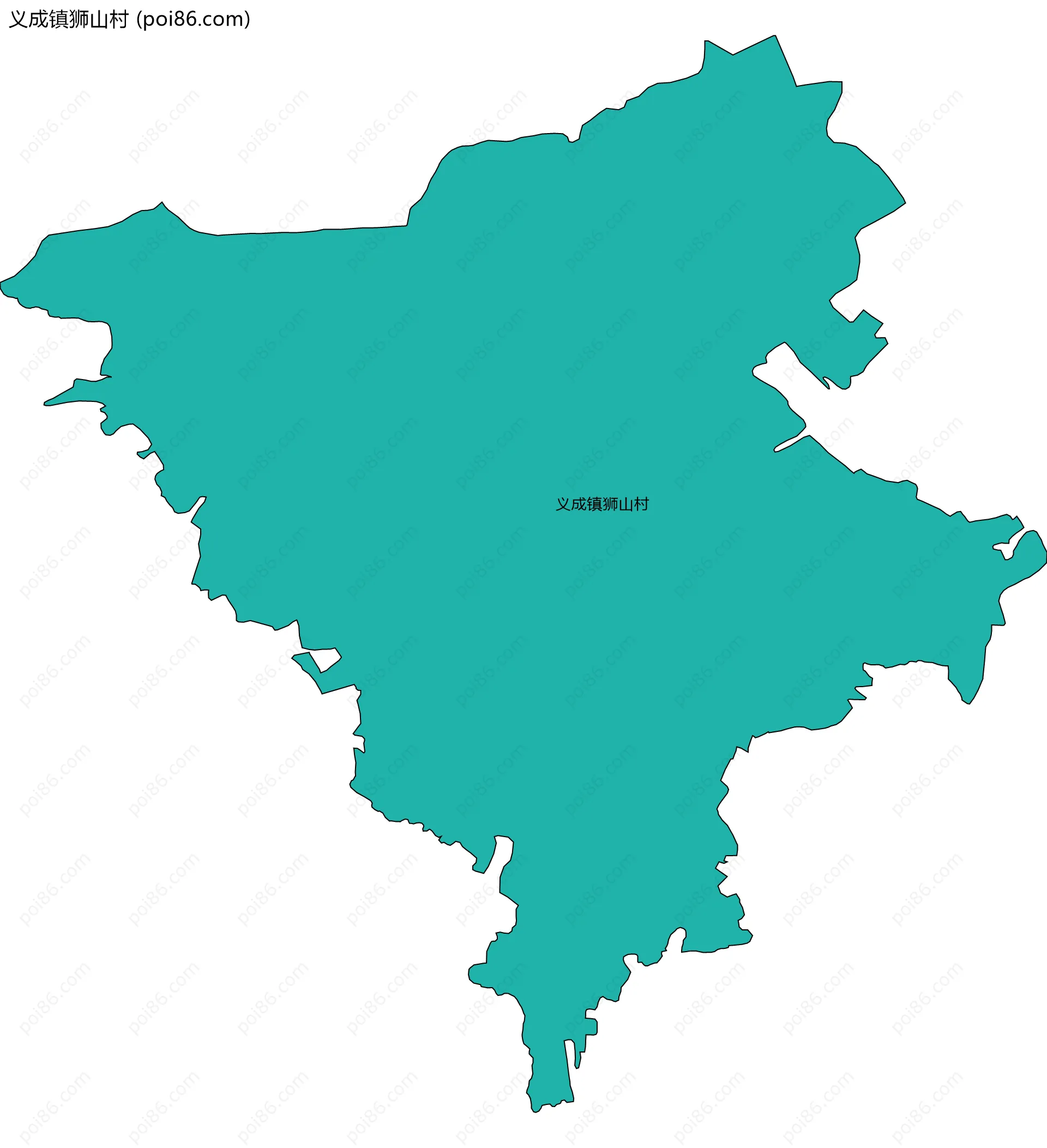 义成镇狮山村边界地图