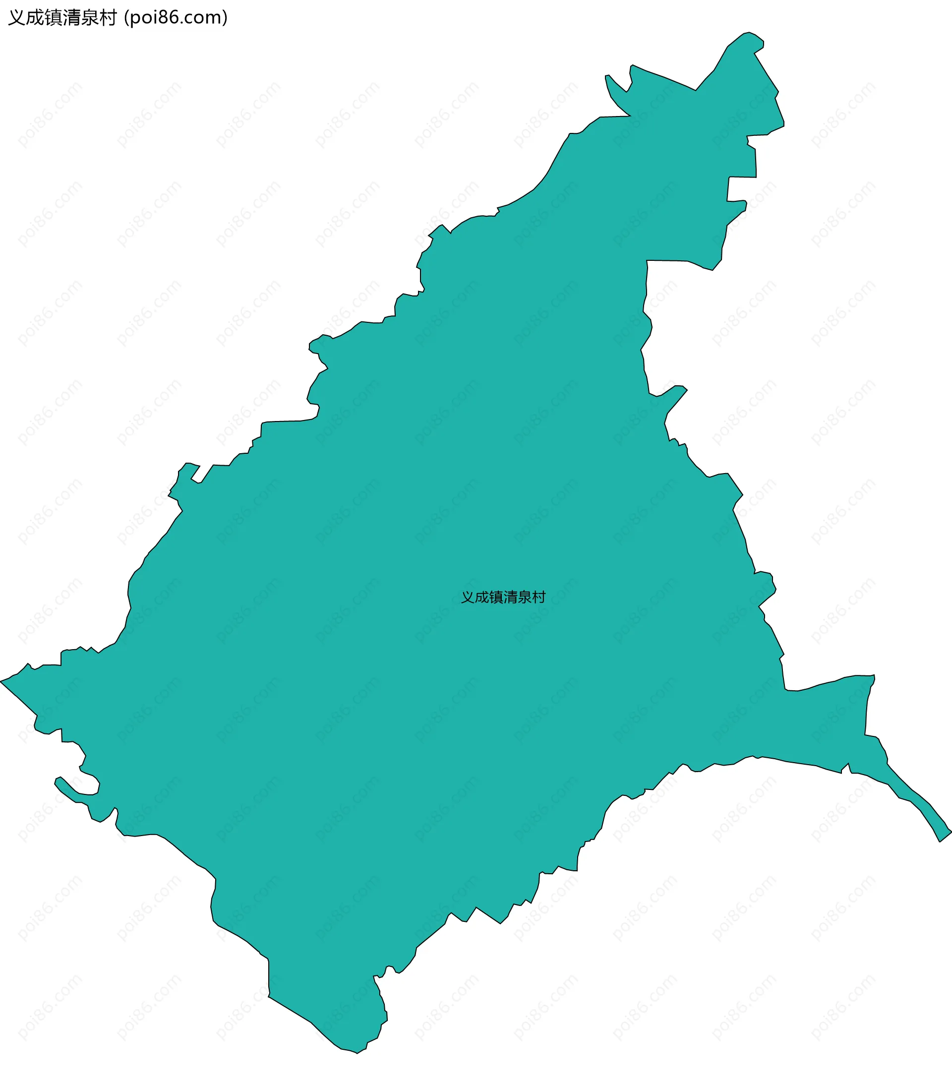 义成镇清泉村边界地图