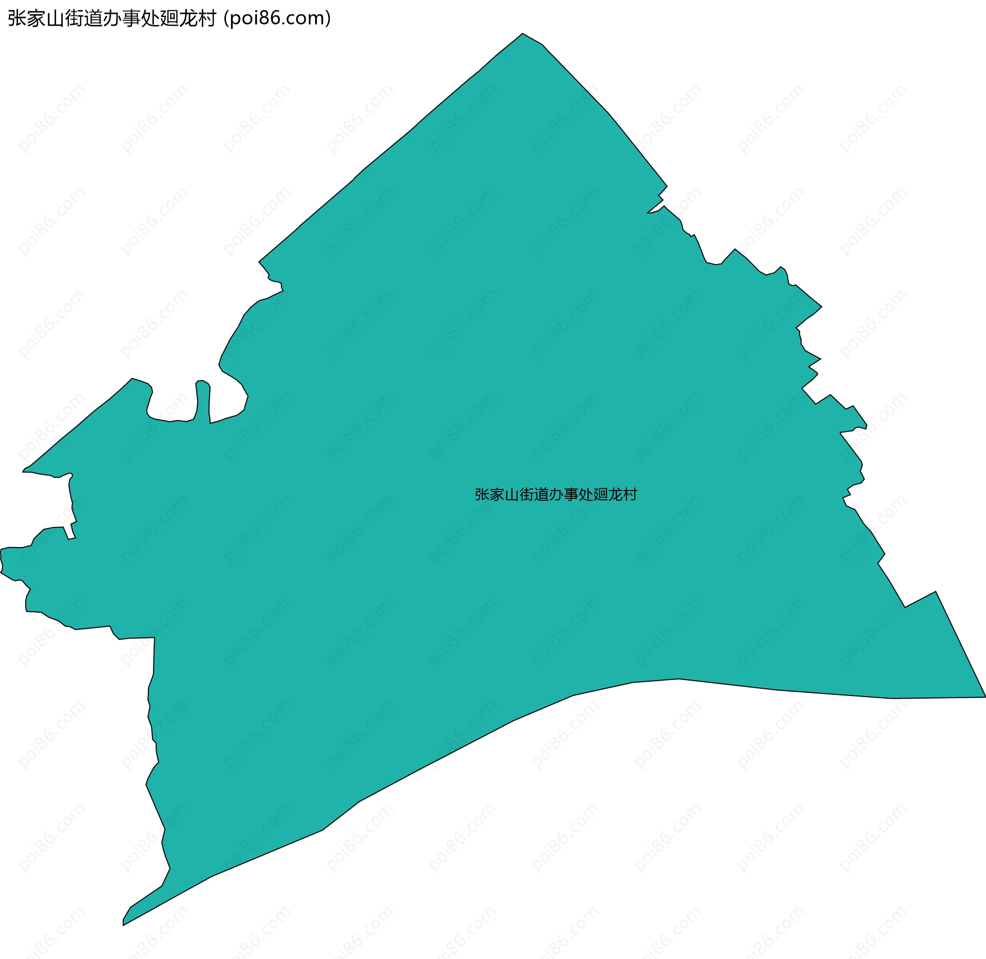 张家山街道办事处廻龙村边界地图