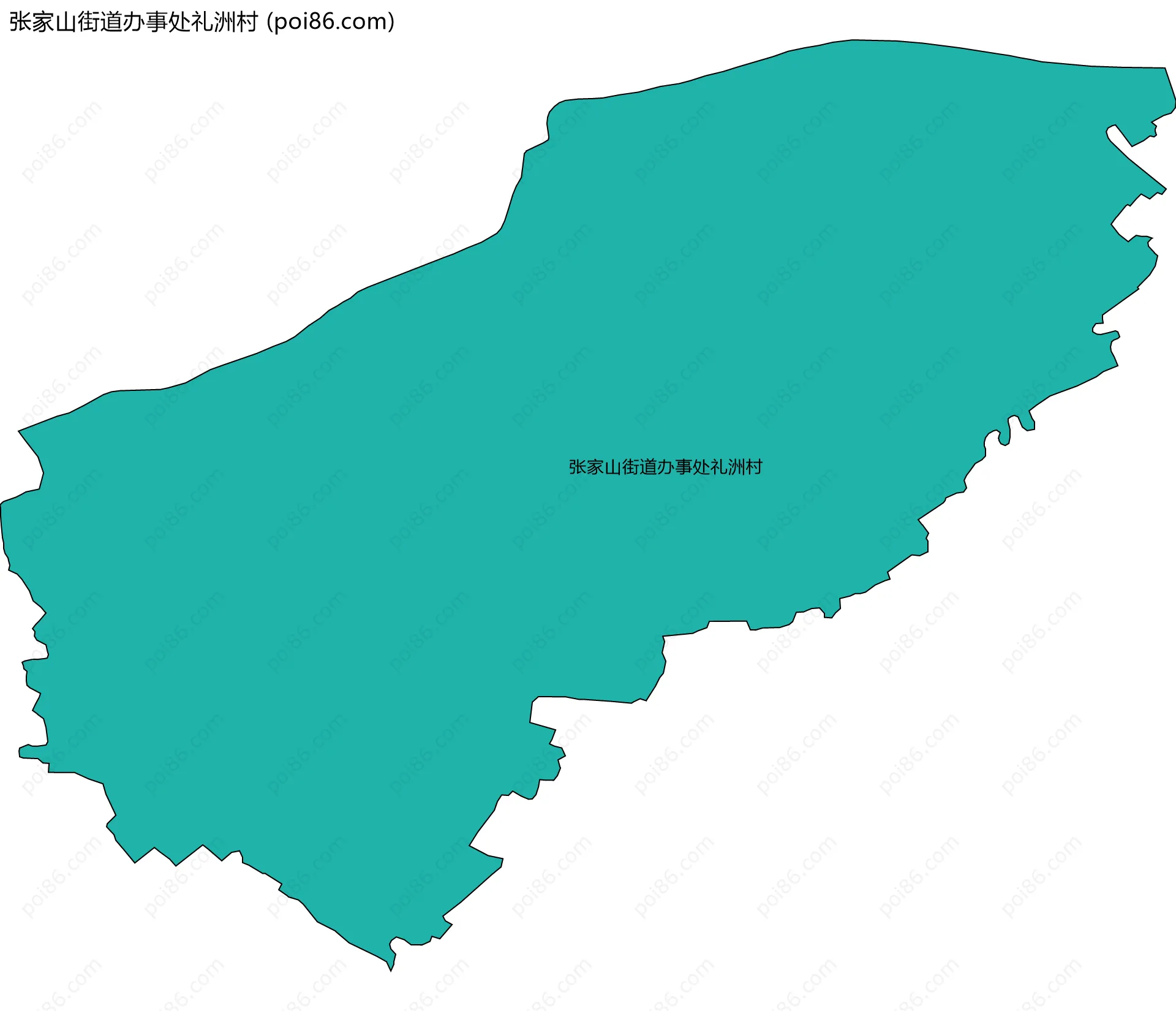 张家山街道办事处礼洲村边界地图