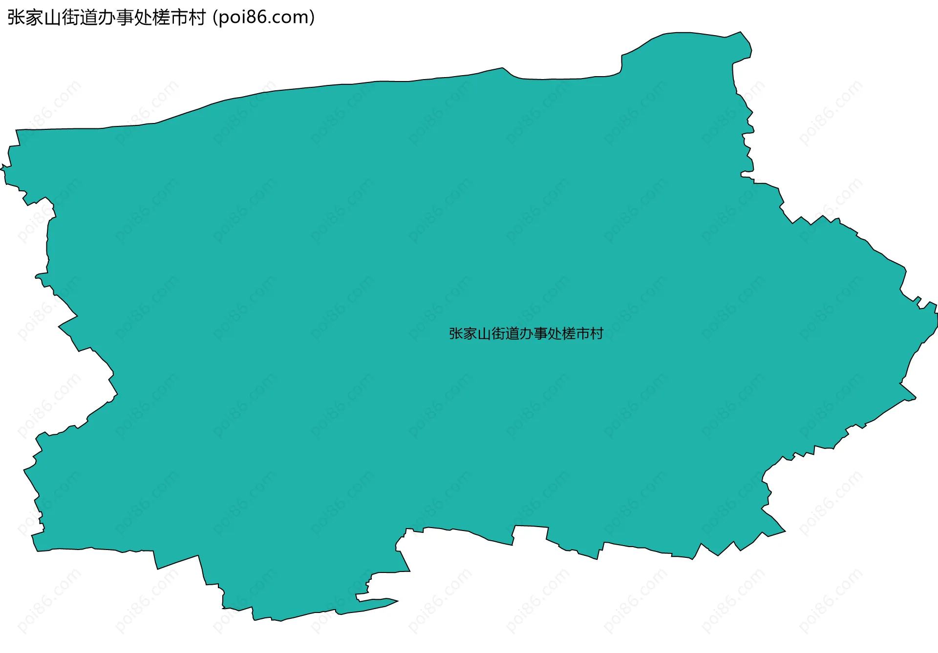 张家山街道办事处槎市村边界地图