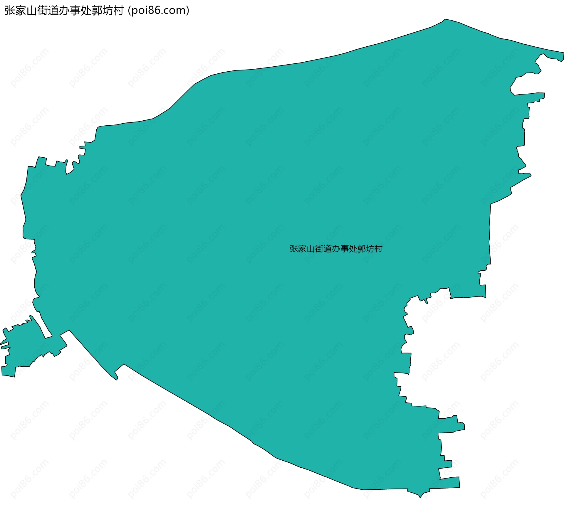 张家山街道办事处郭坊村边界地图