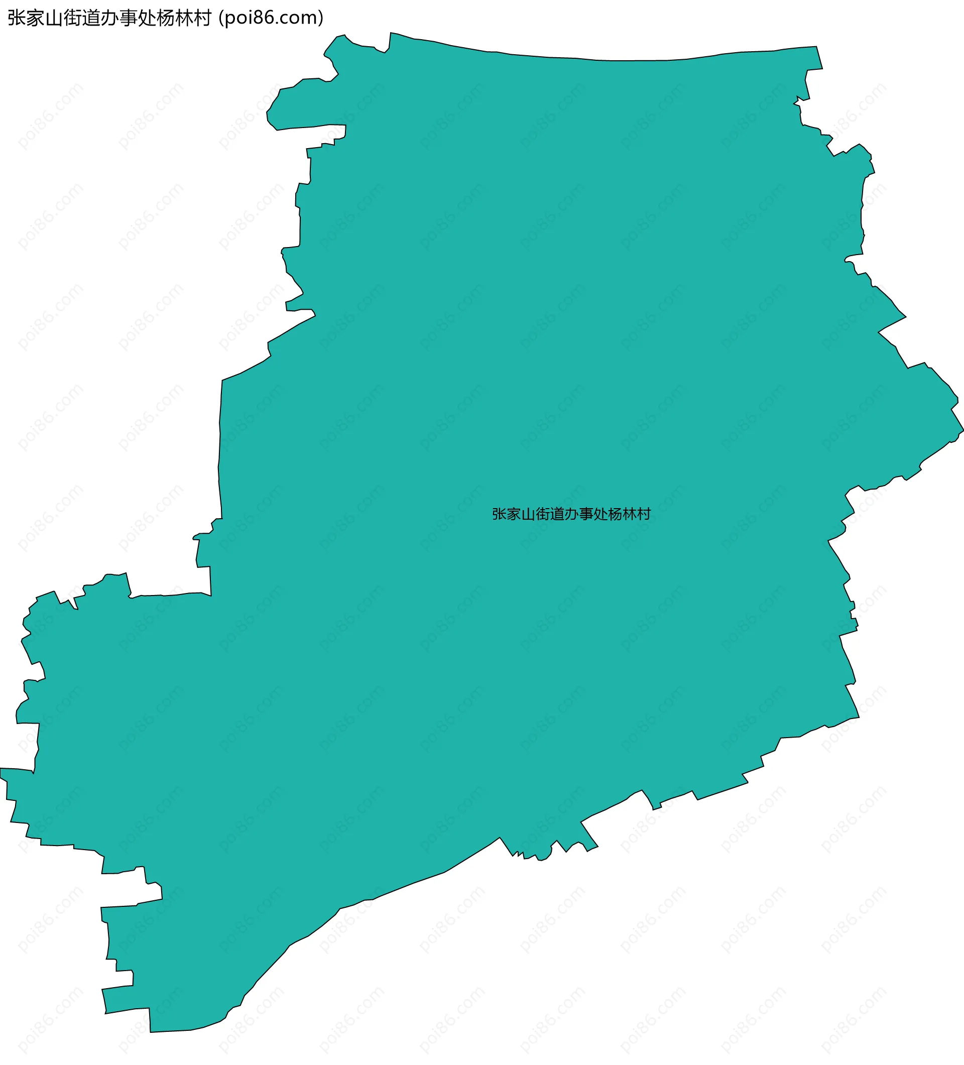 张家山街道办事处杨林村边界地图