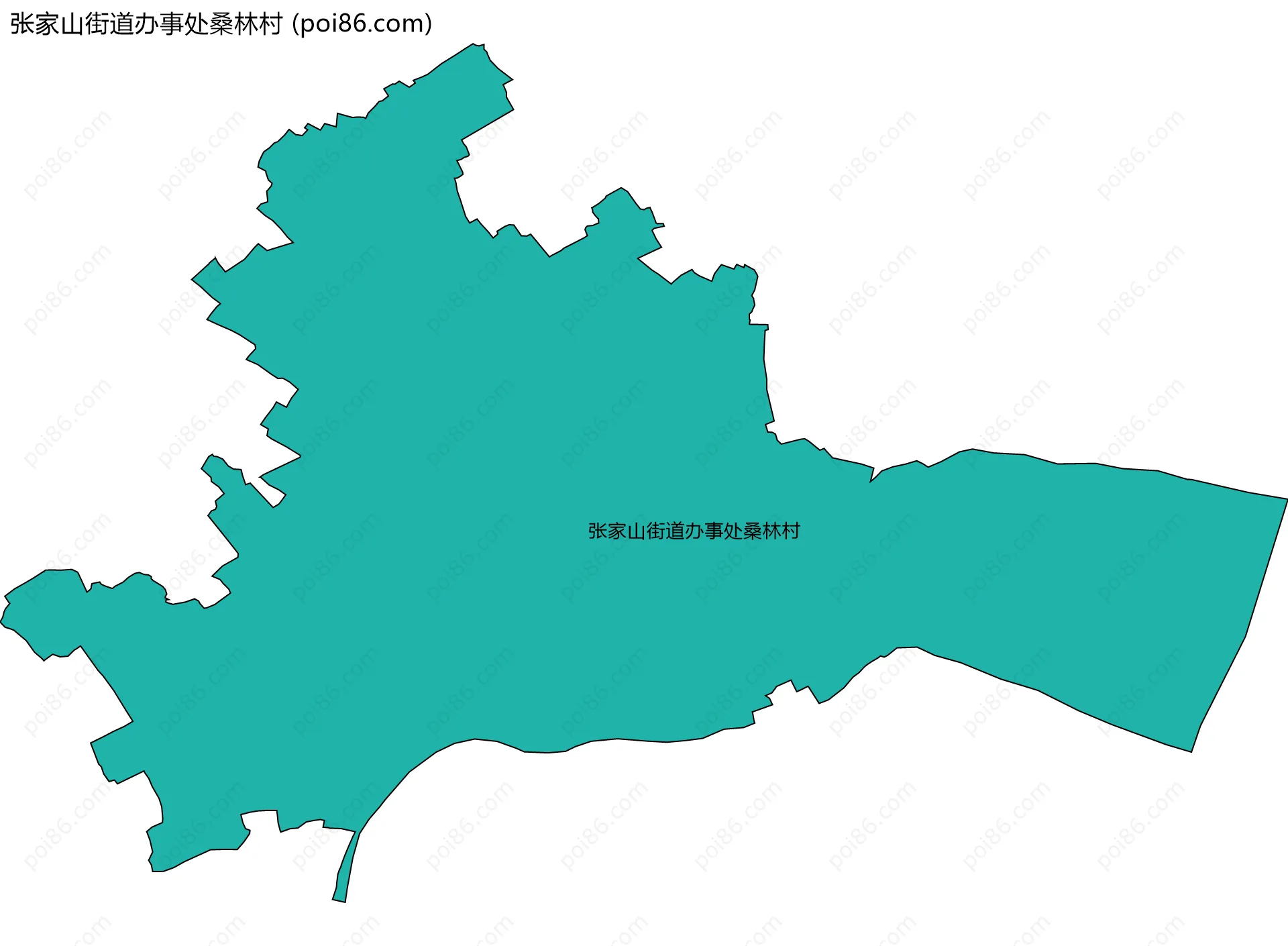 张家山街道办事处桑林村边界地图