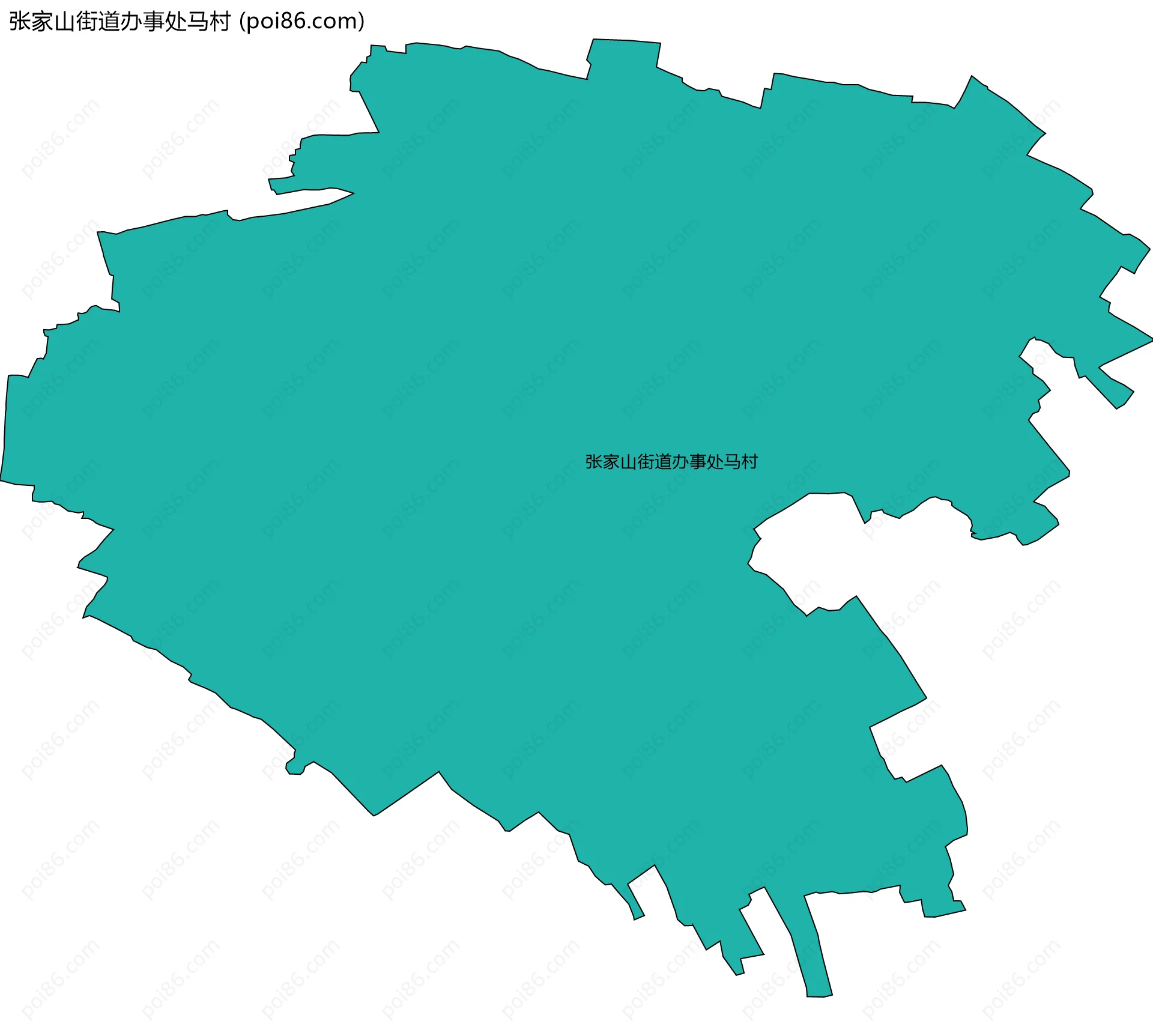 张家山街道办事处马村边界地图