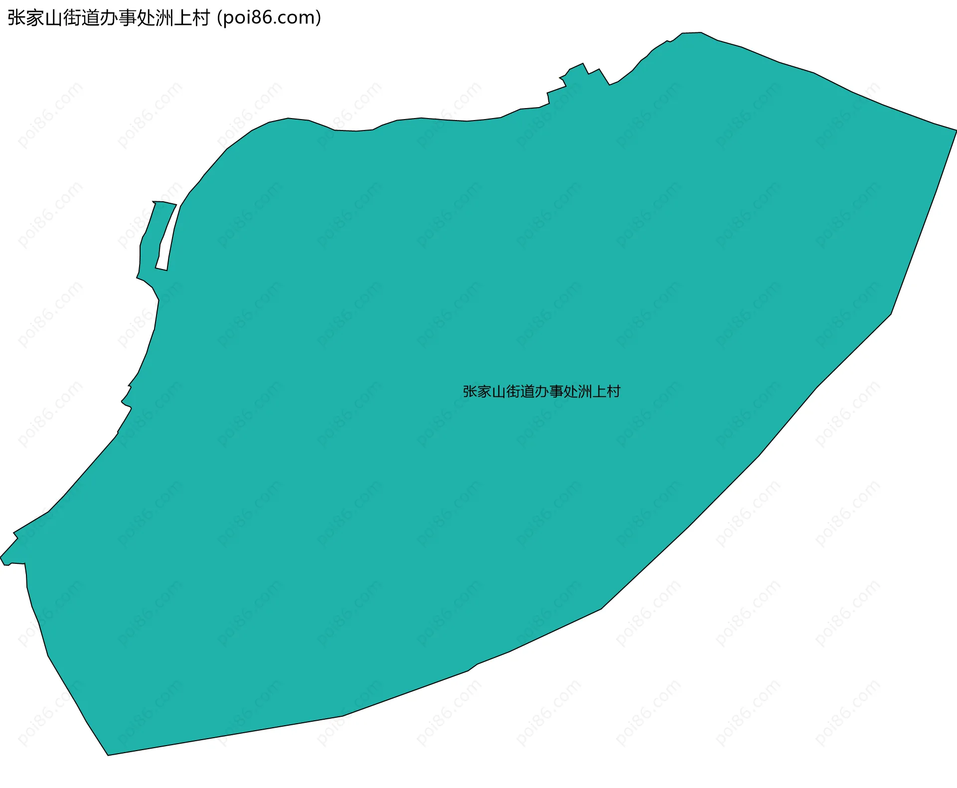 张家山街道办事处洲上村边界地图