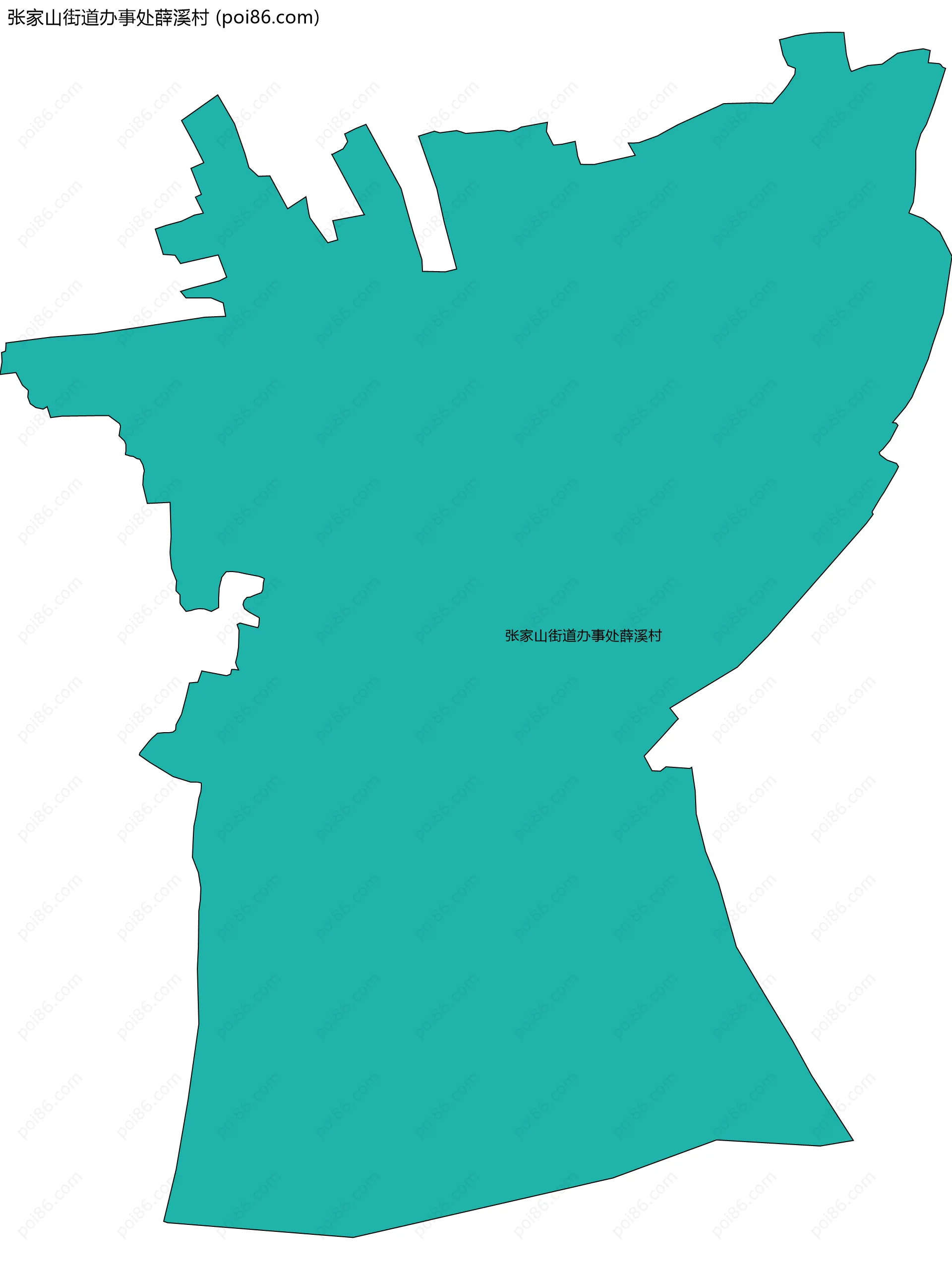 张家山街道办事处薛溪村边界地图