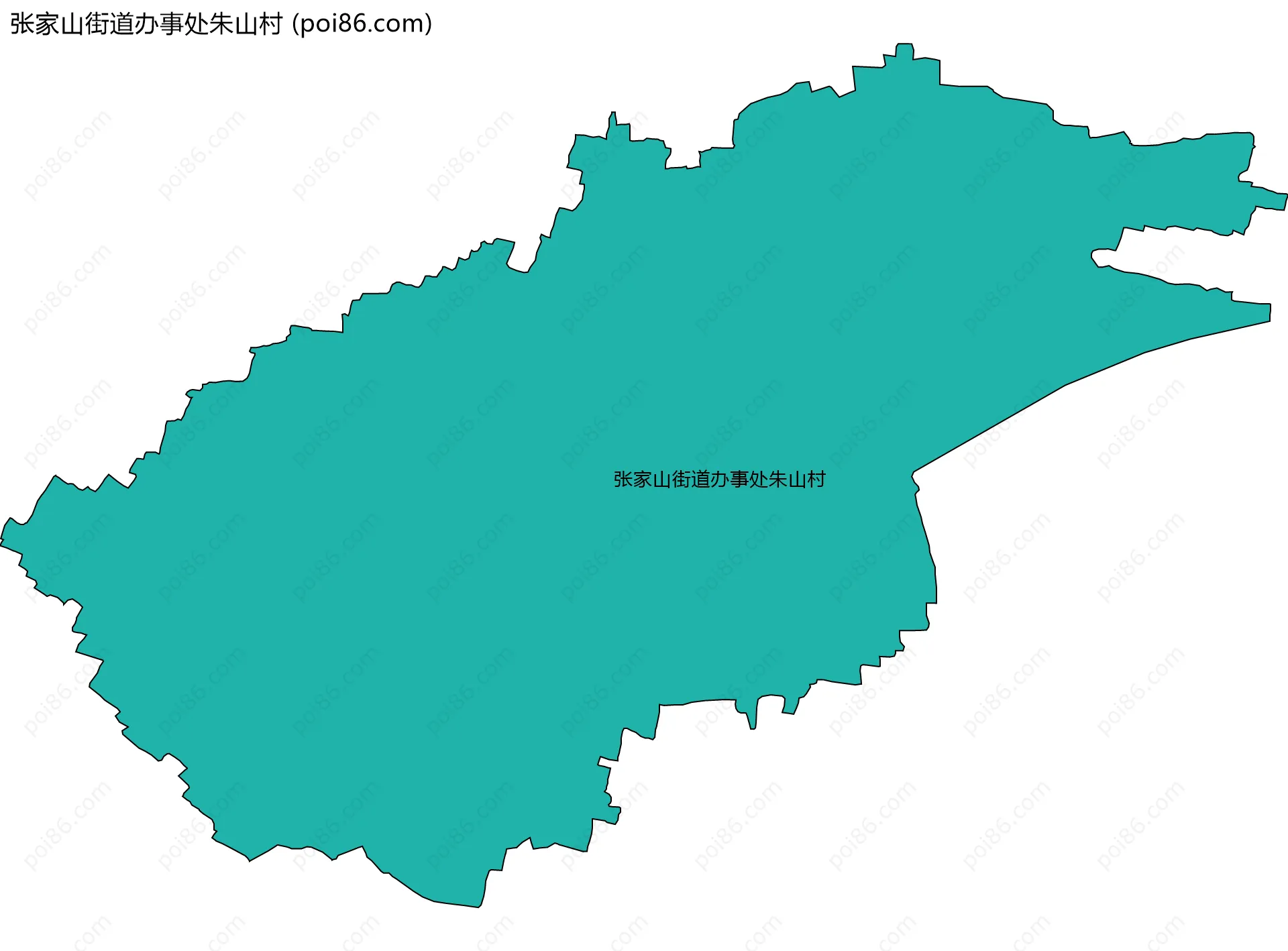 张家山街道办事处朱山村边界地图