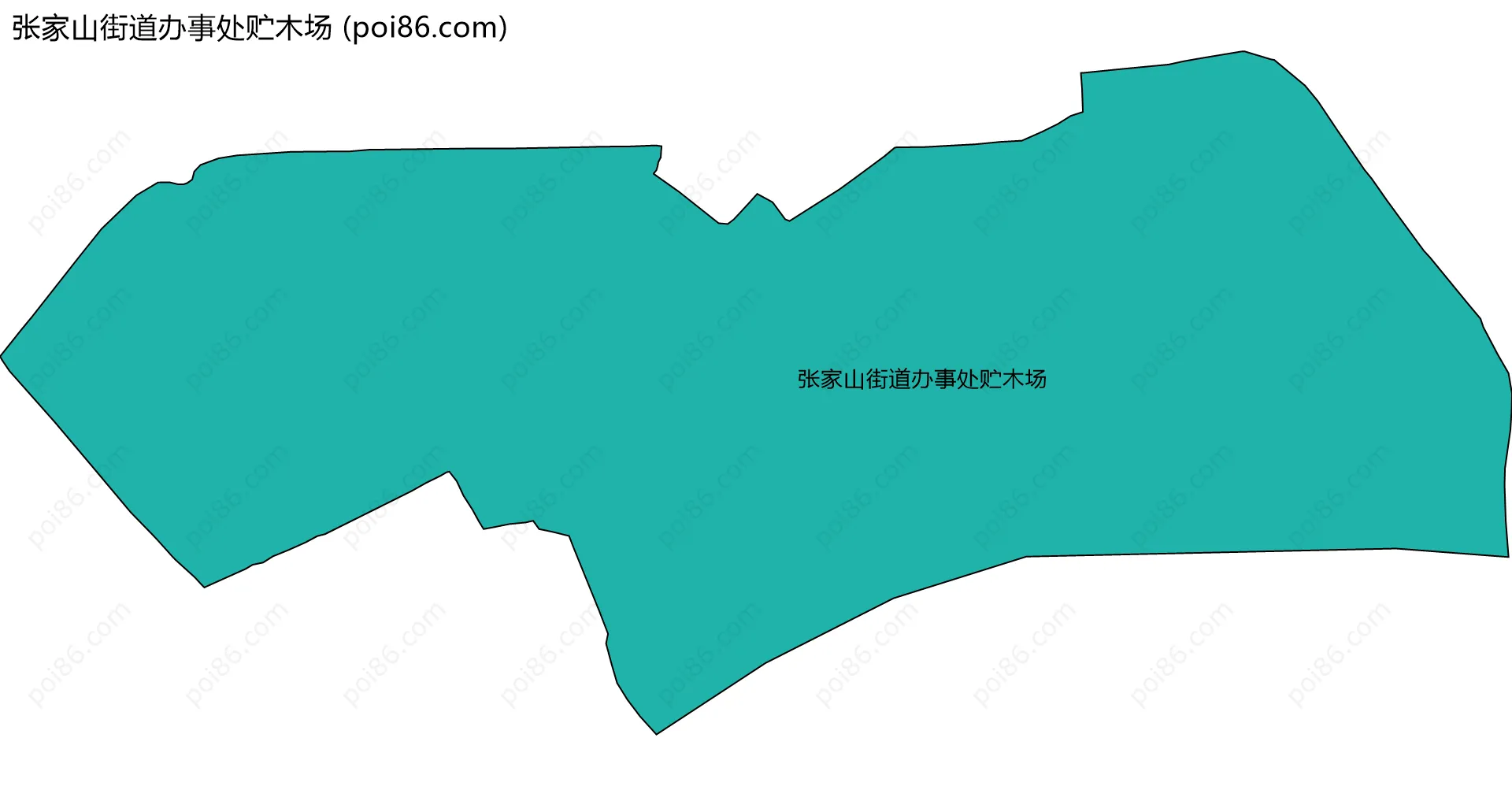 张家山街道办事处贮木场边界地图