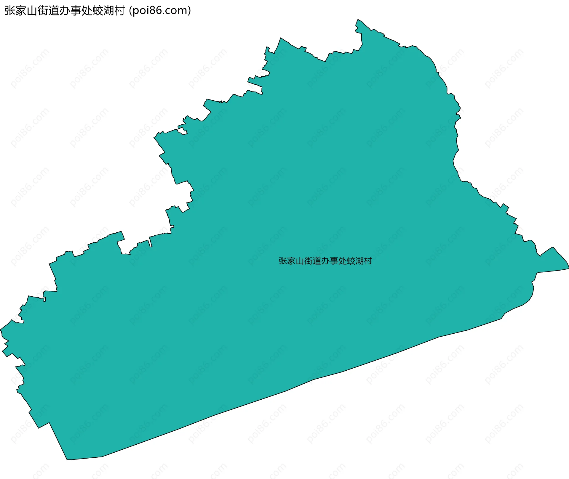 张家山街道办事处蛟湖村边界地图