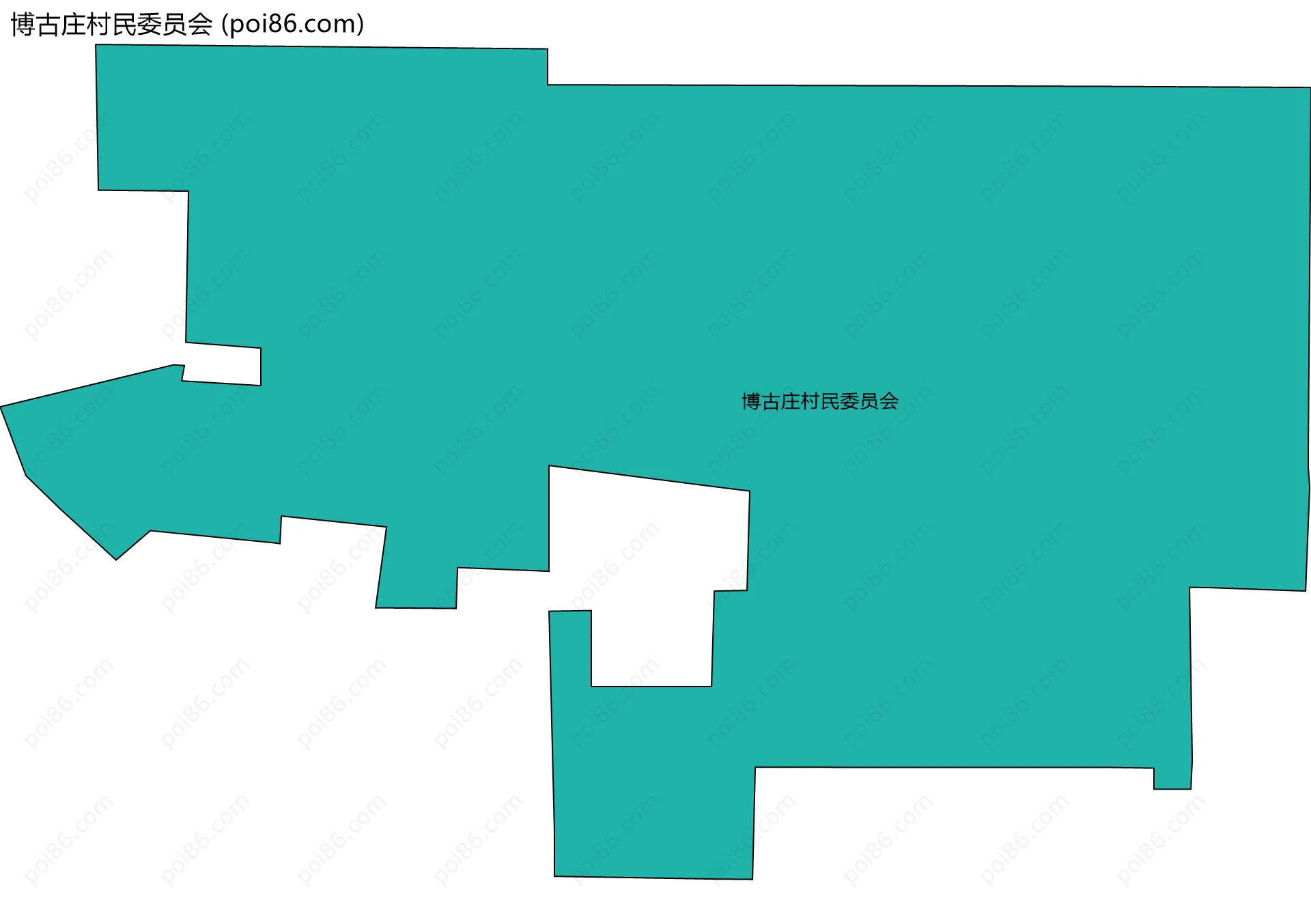 博古庄村民委员会边界地图