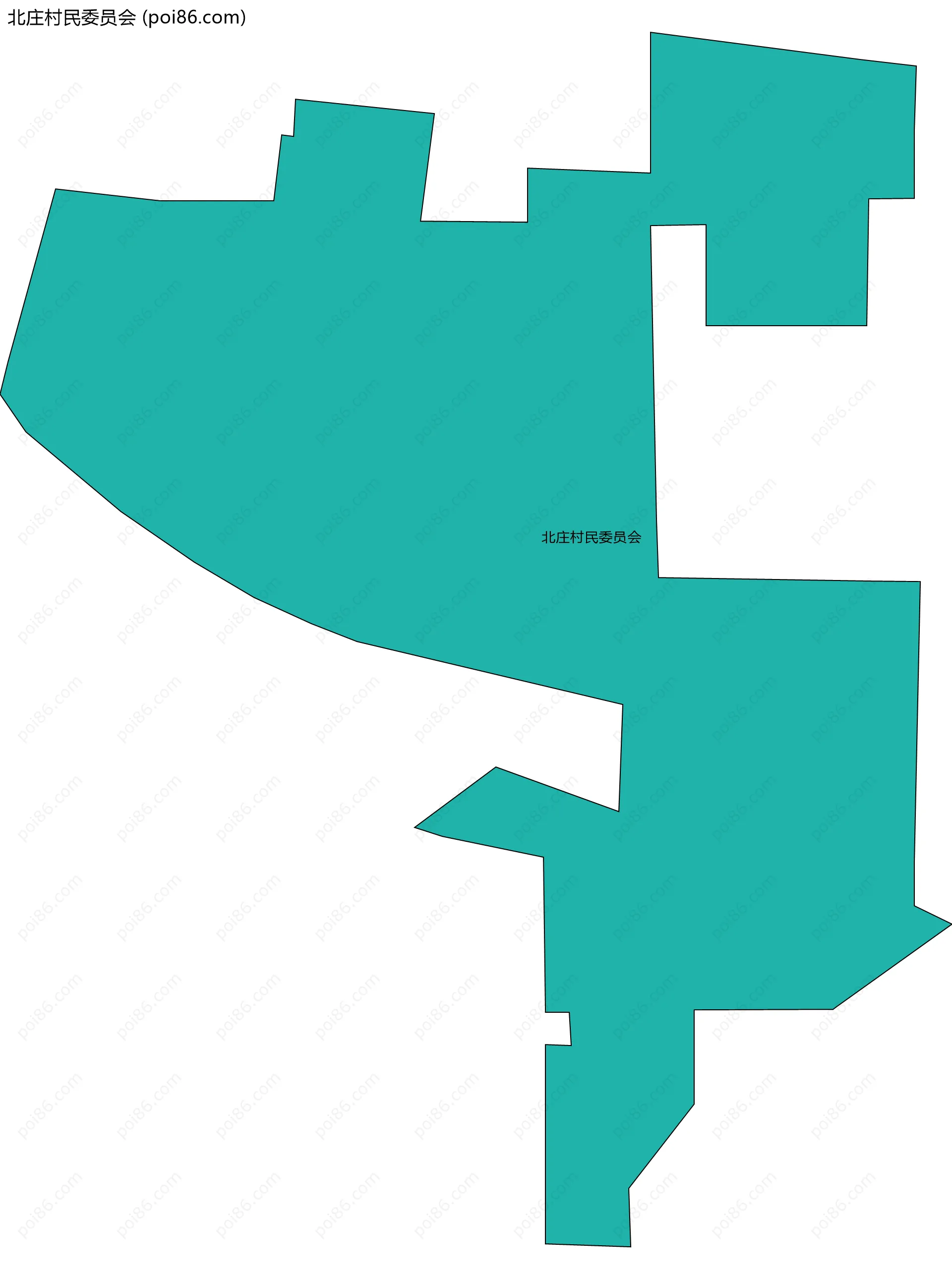 北庄村民委员会边界地图