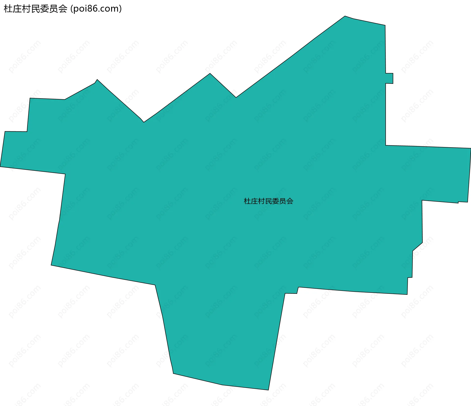 杜庄村民委员会边界地图