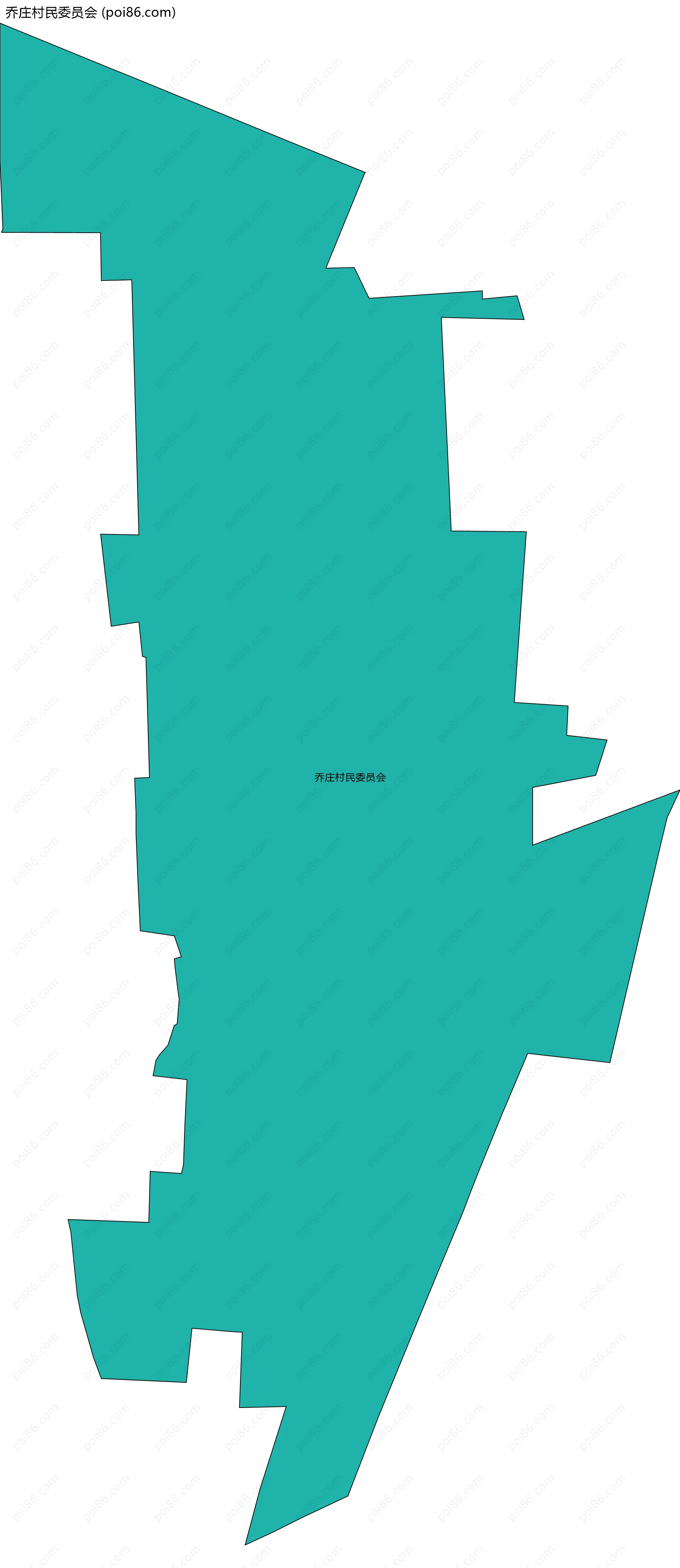 乔庄村民委员会边界地图