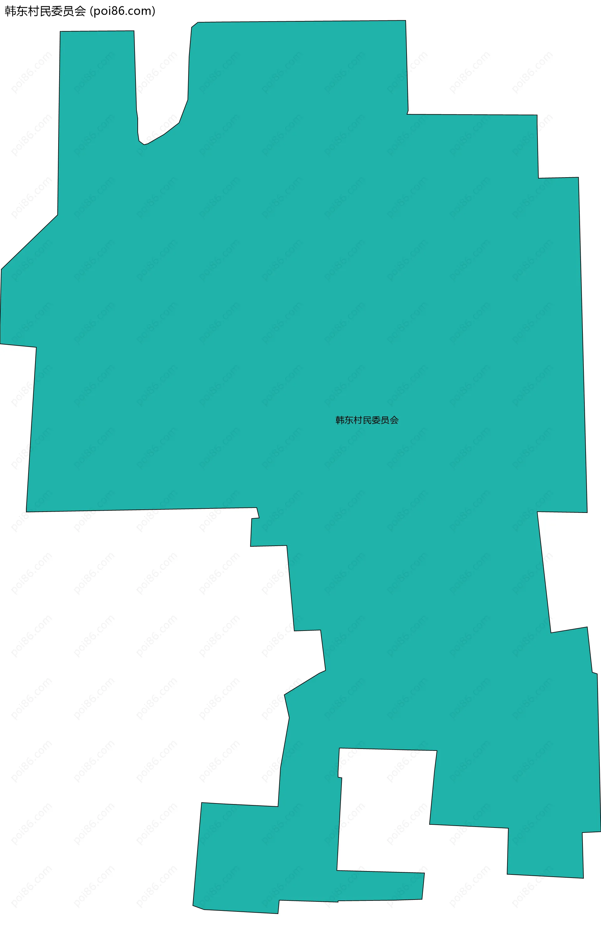 韩东村民委员会边界地图