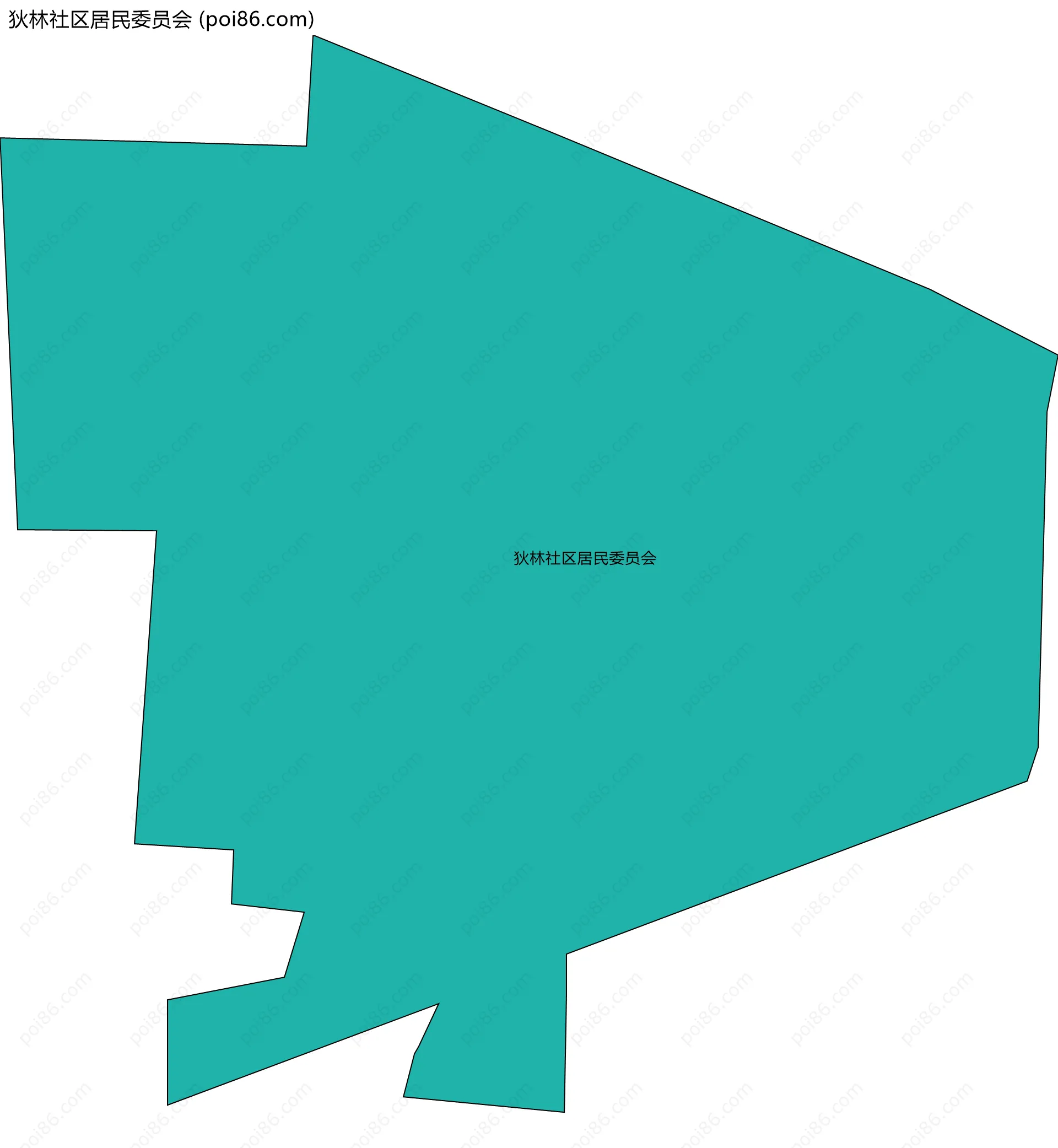 狄林社区居民委员会边界地图