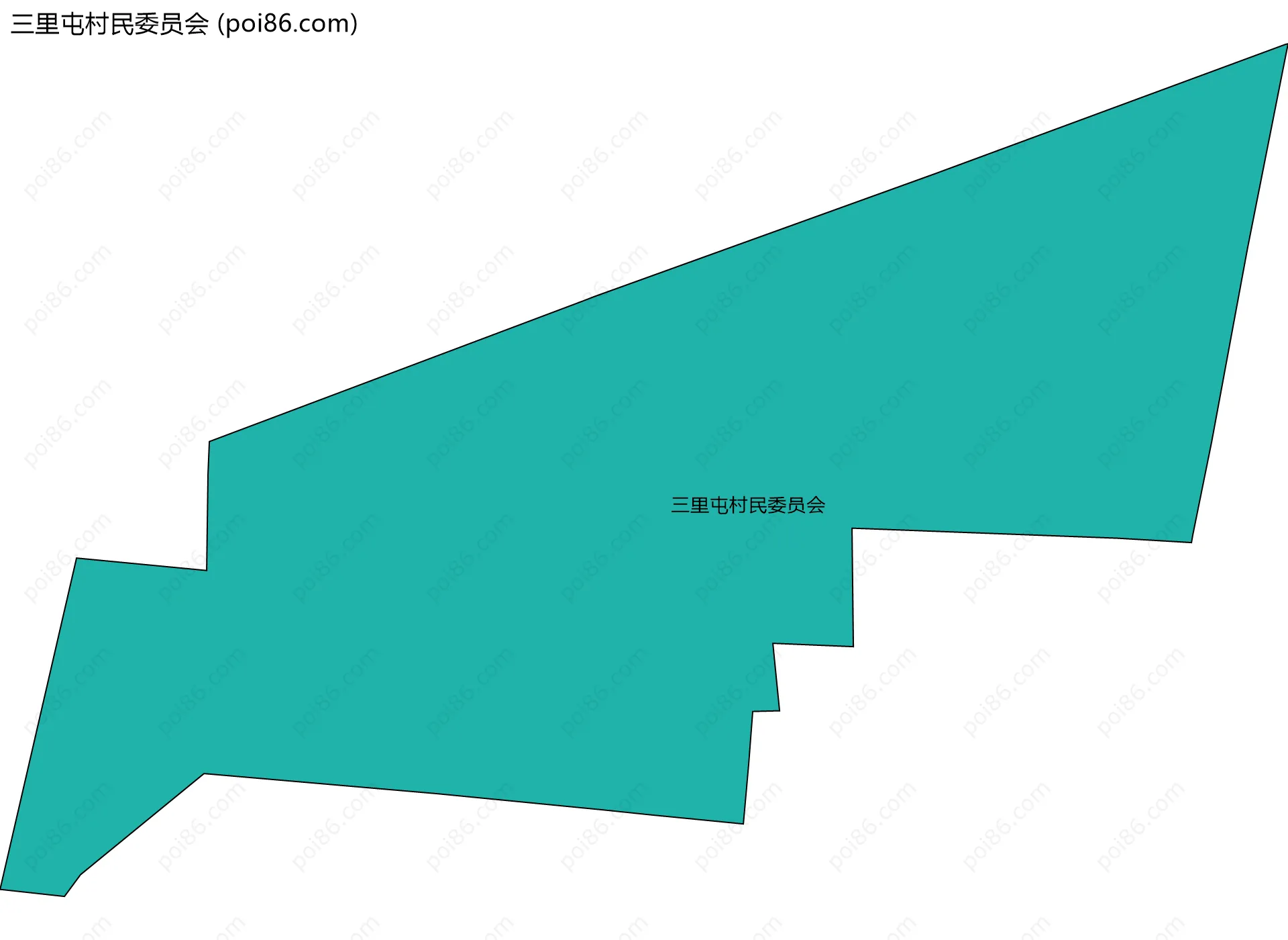 三里屯村民委员会边界地图