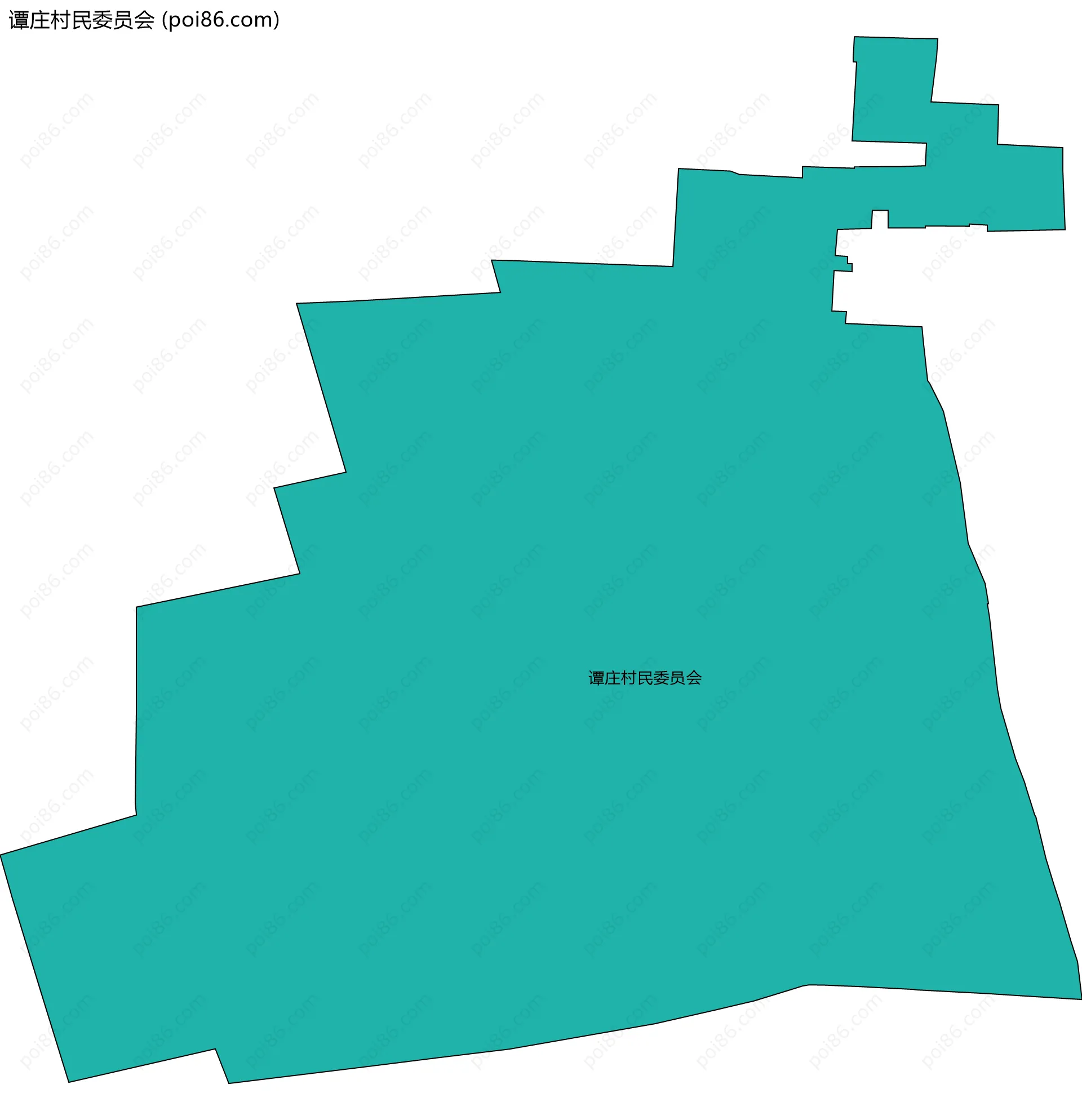 谭庄村民委员会边界地图