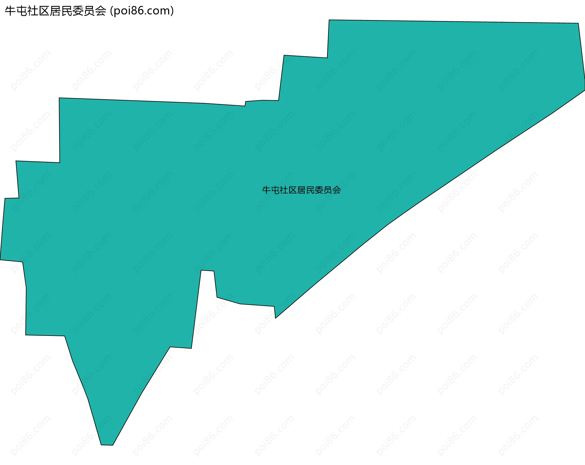 牛屯社区居民委员会边界地图