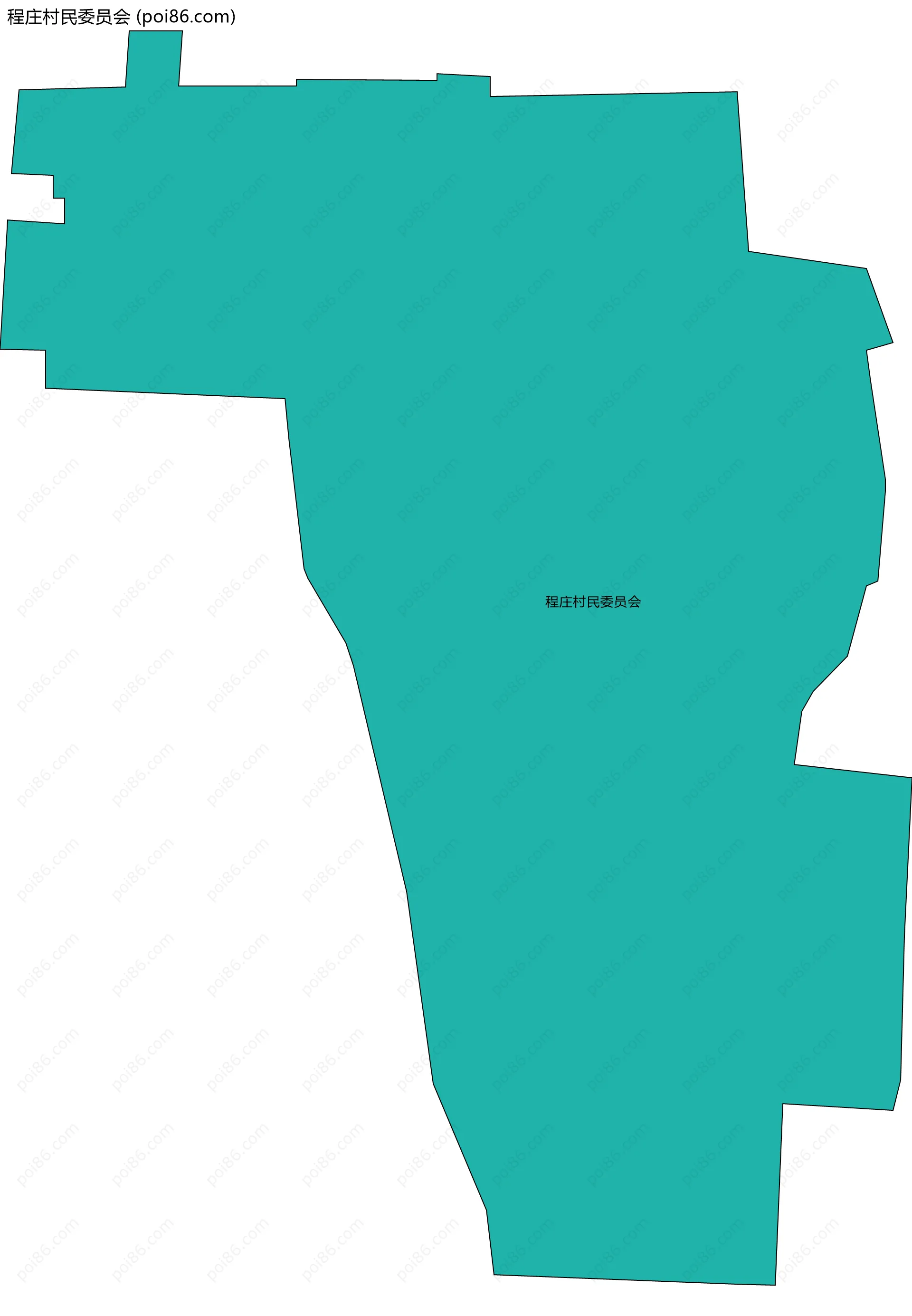 程庄村民委员会边界地图