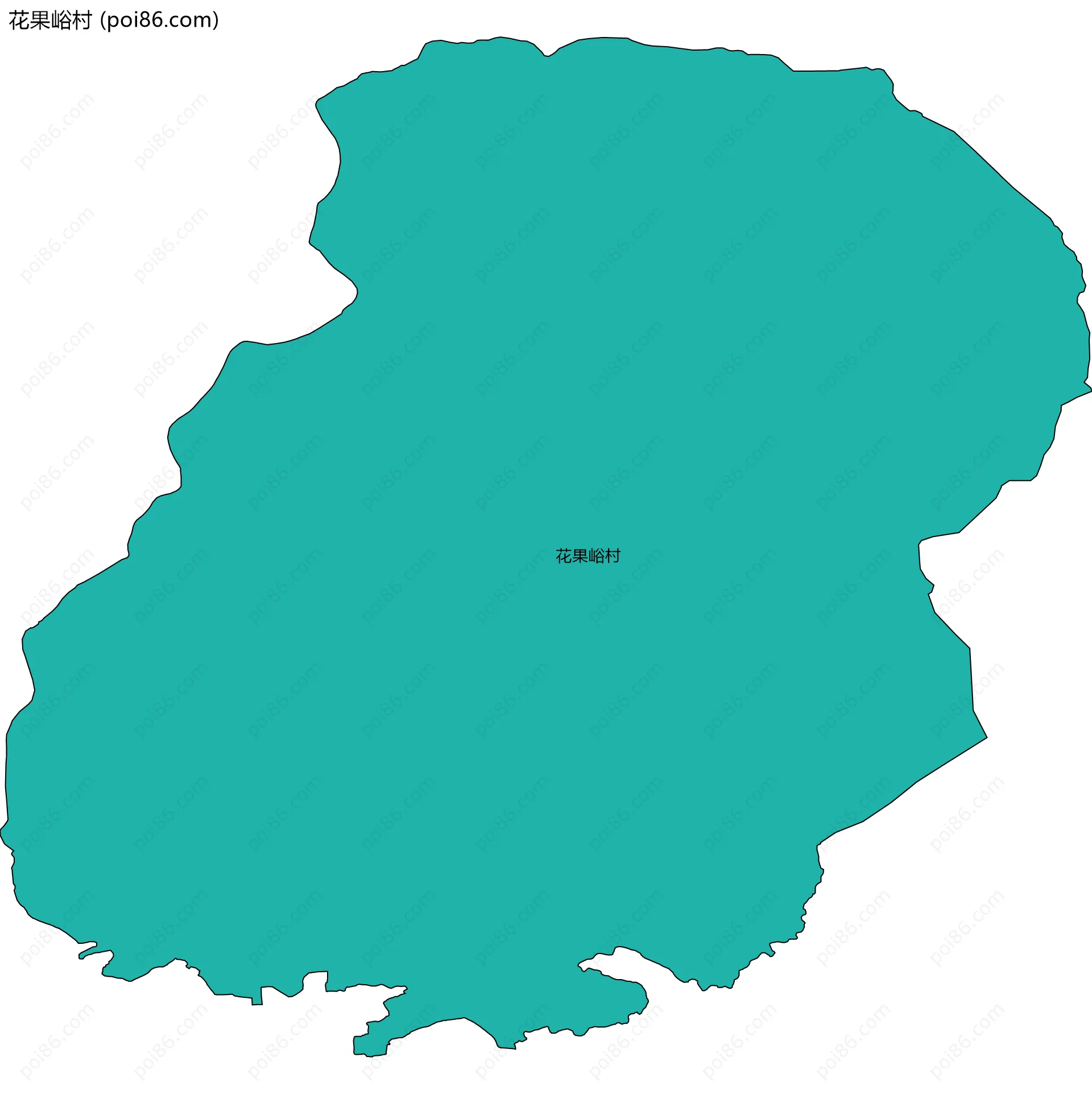 花果峪村边界地图