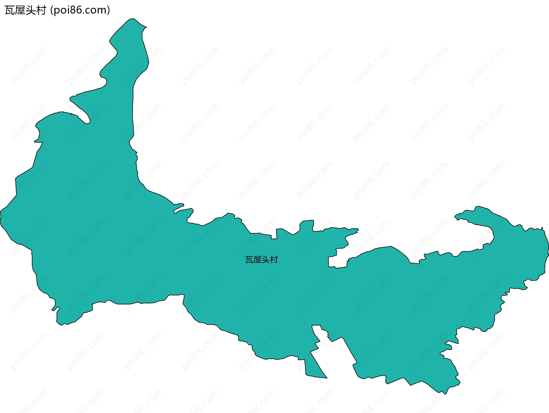 瓦屋头村边界地图