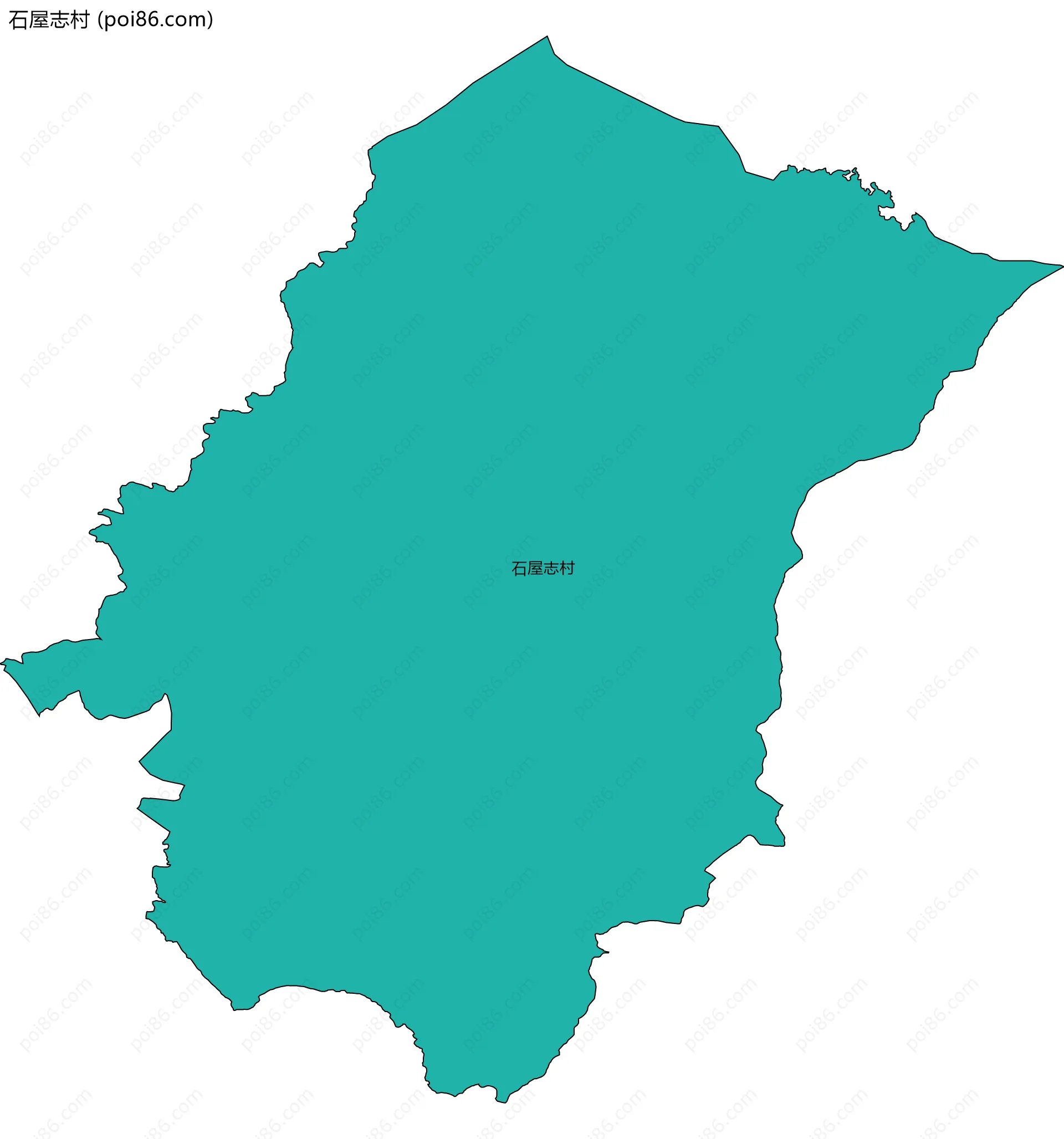 石屋志村边界地图