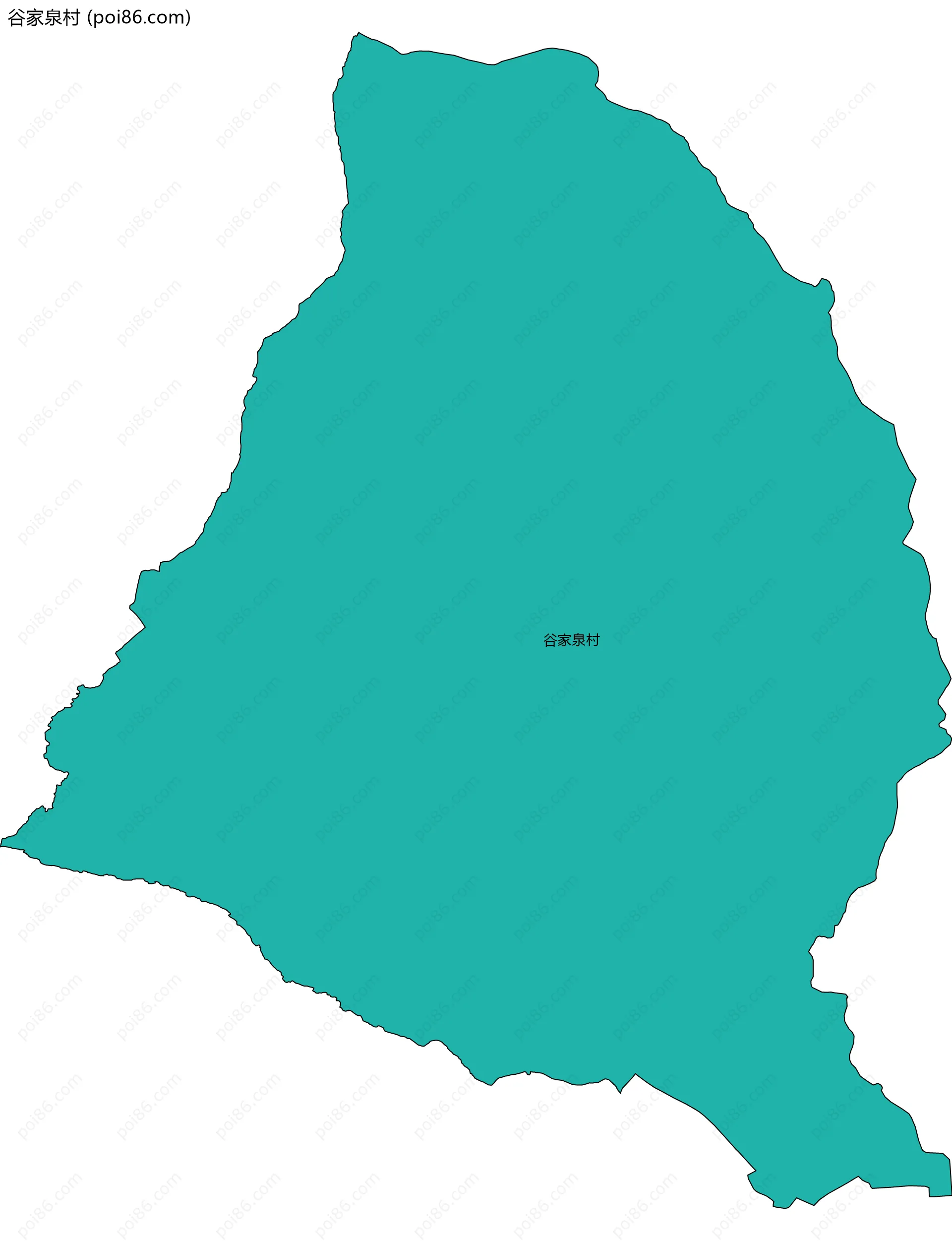 谷家泉村边界地图