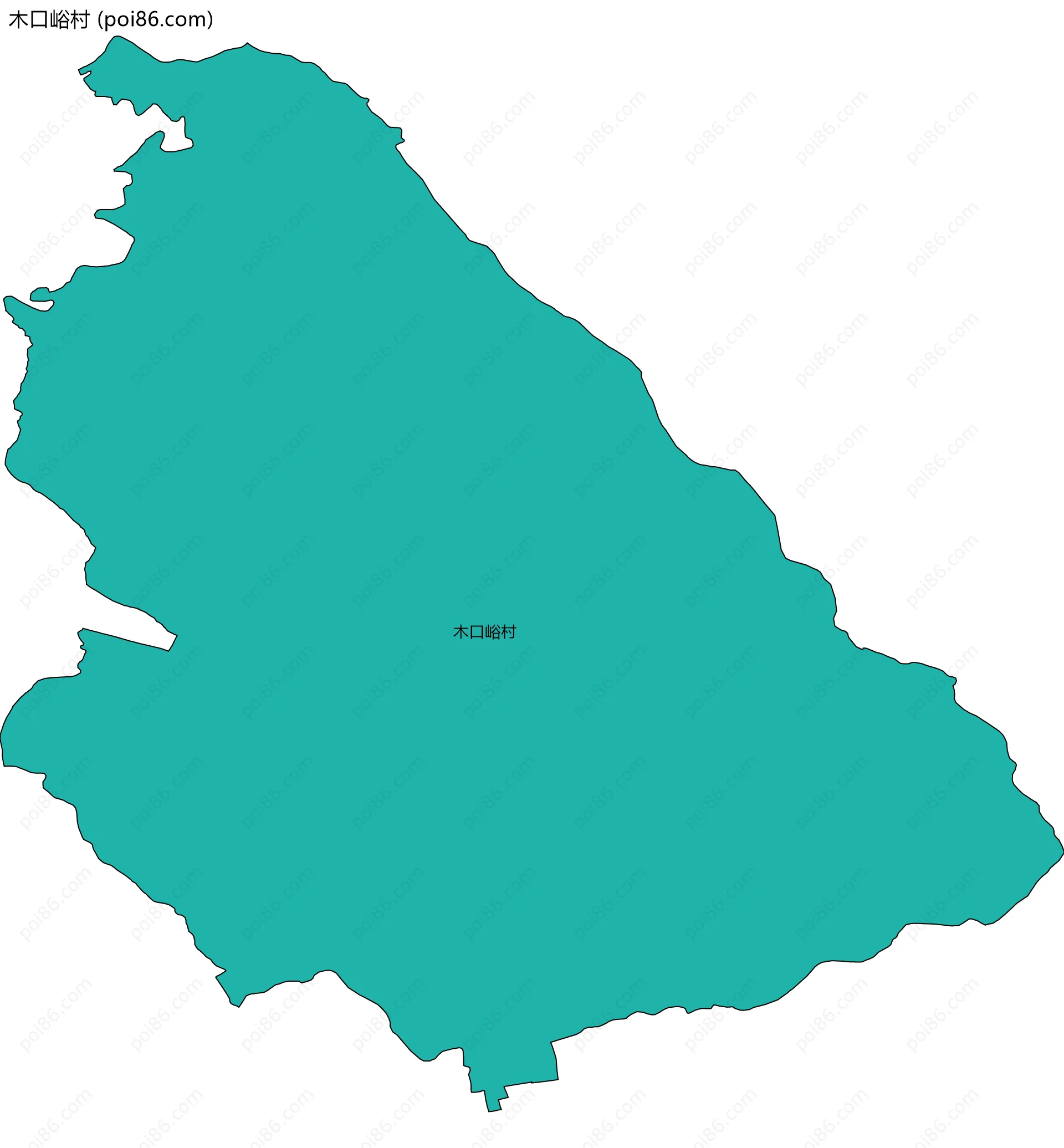 木口峪村边界地图