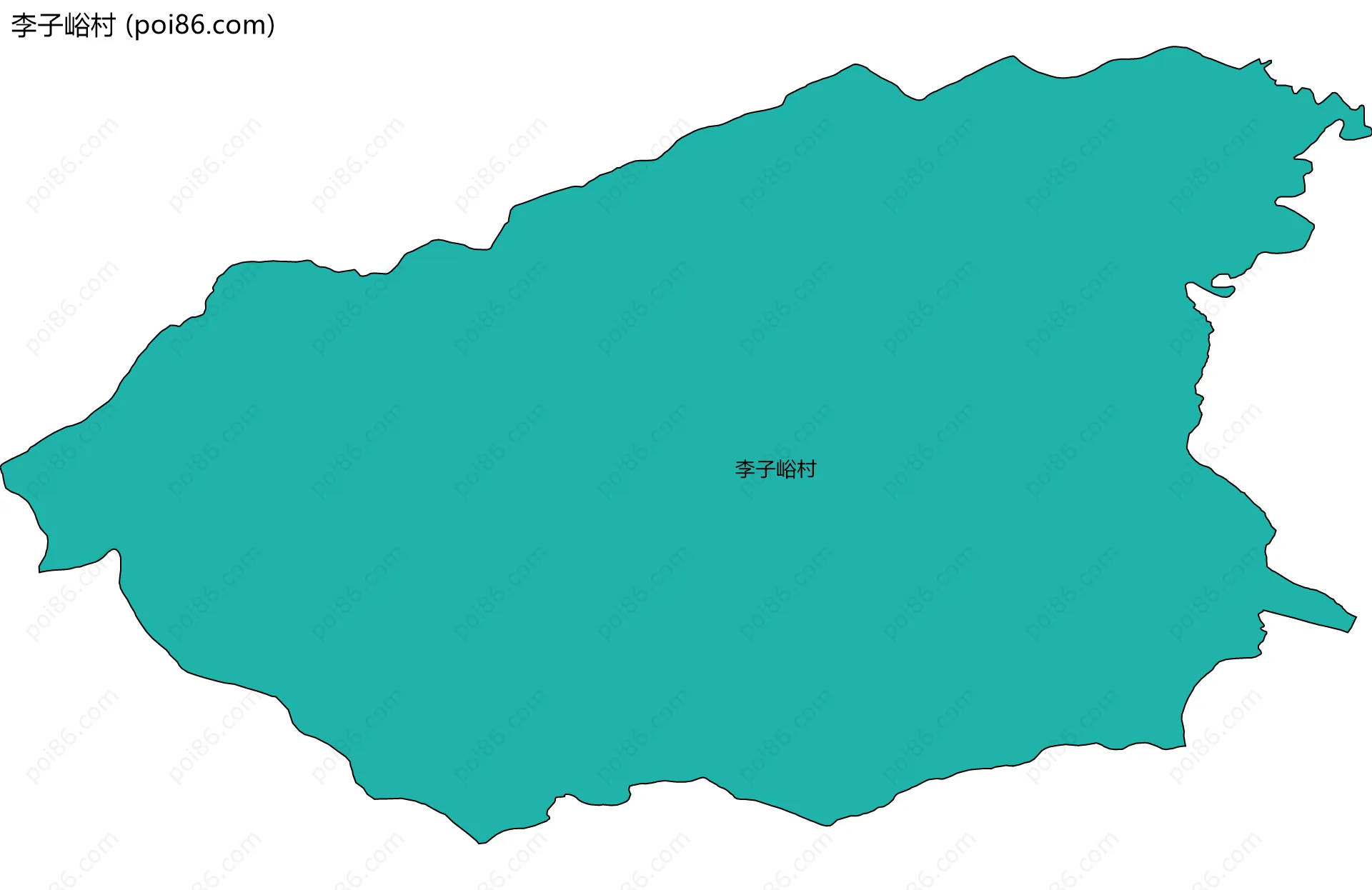 李子峪村边界地图