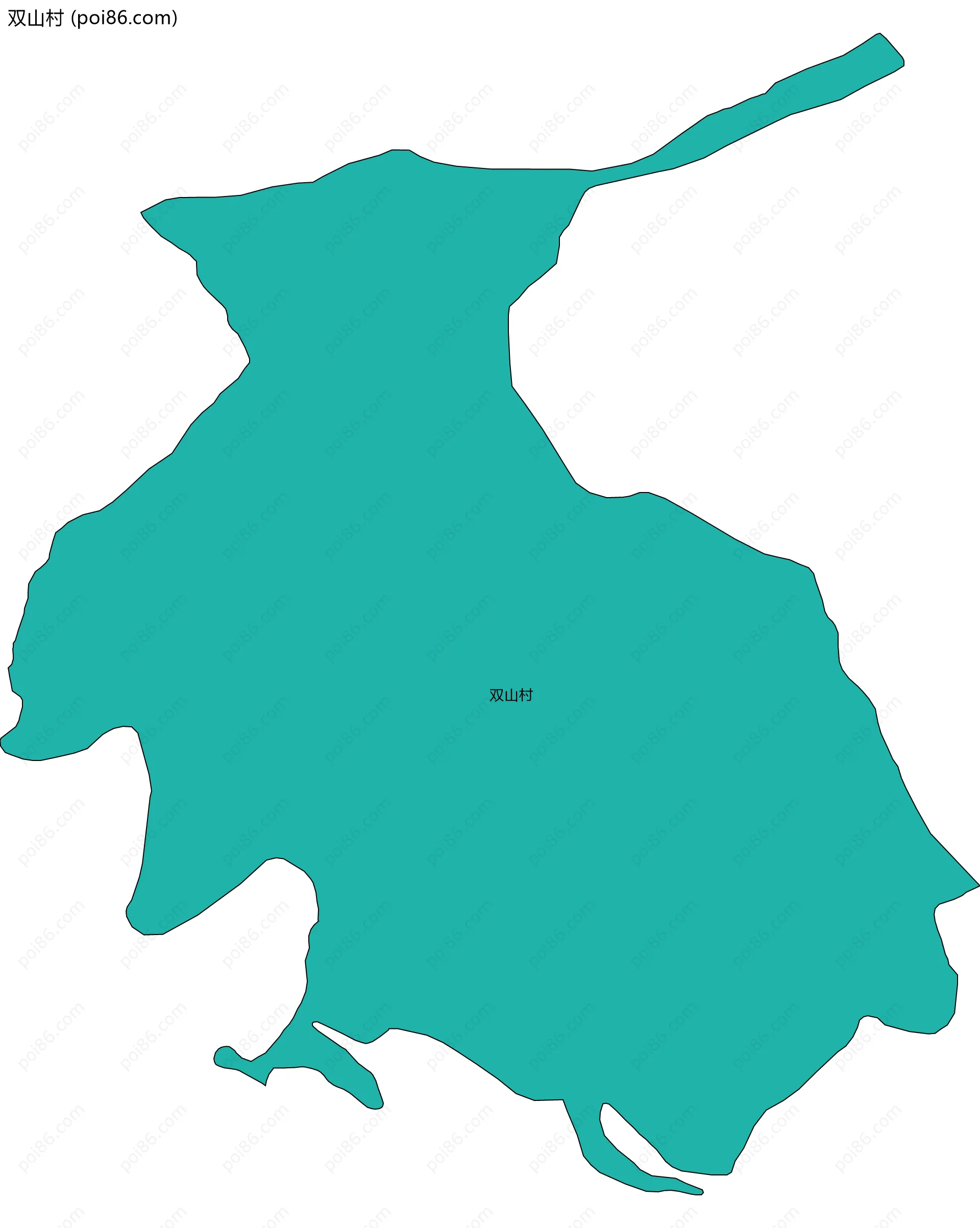 双山村边界地图