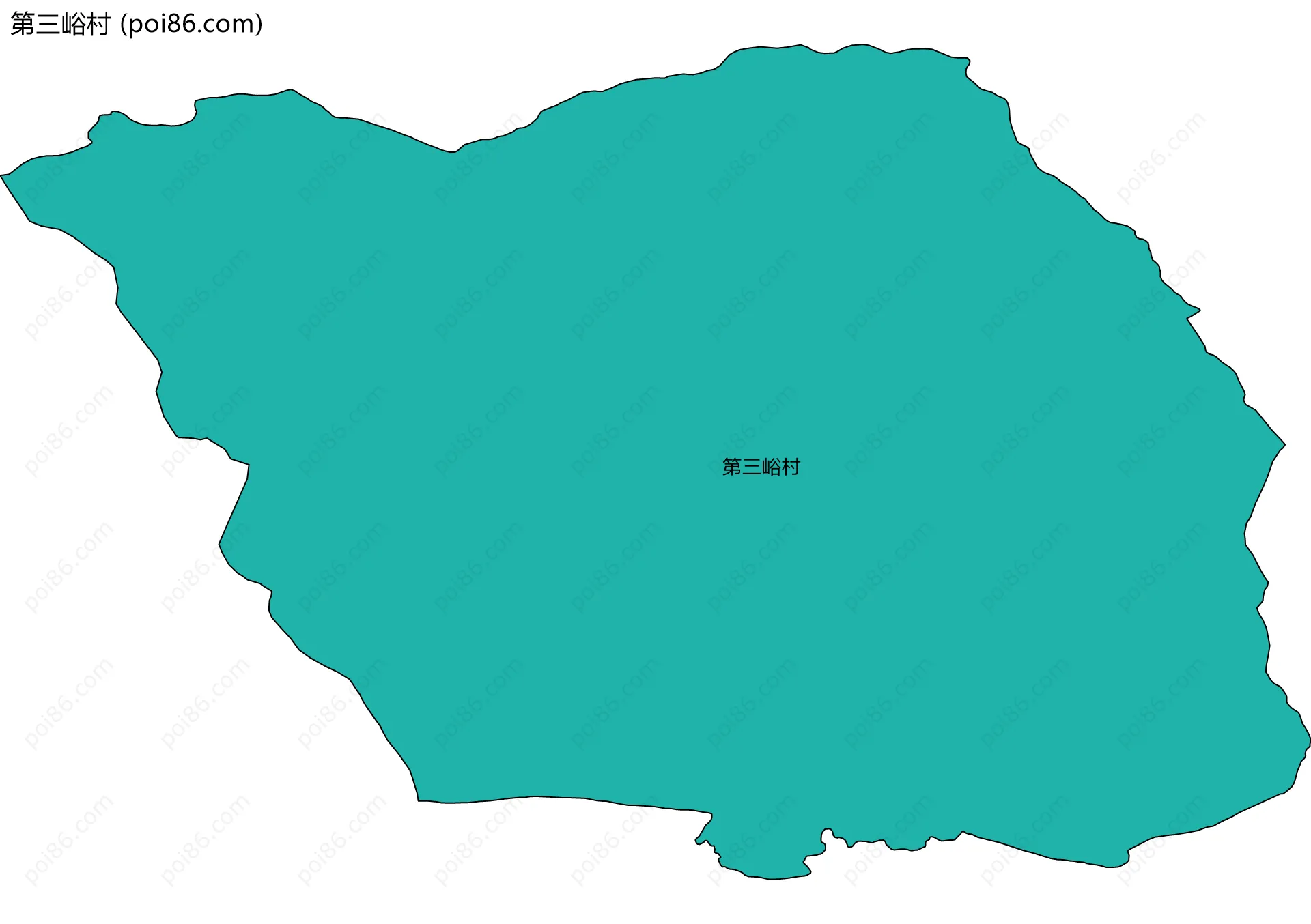第三峪村边界地图