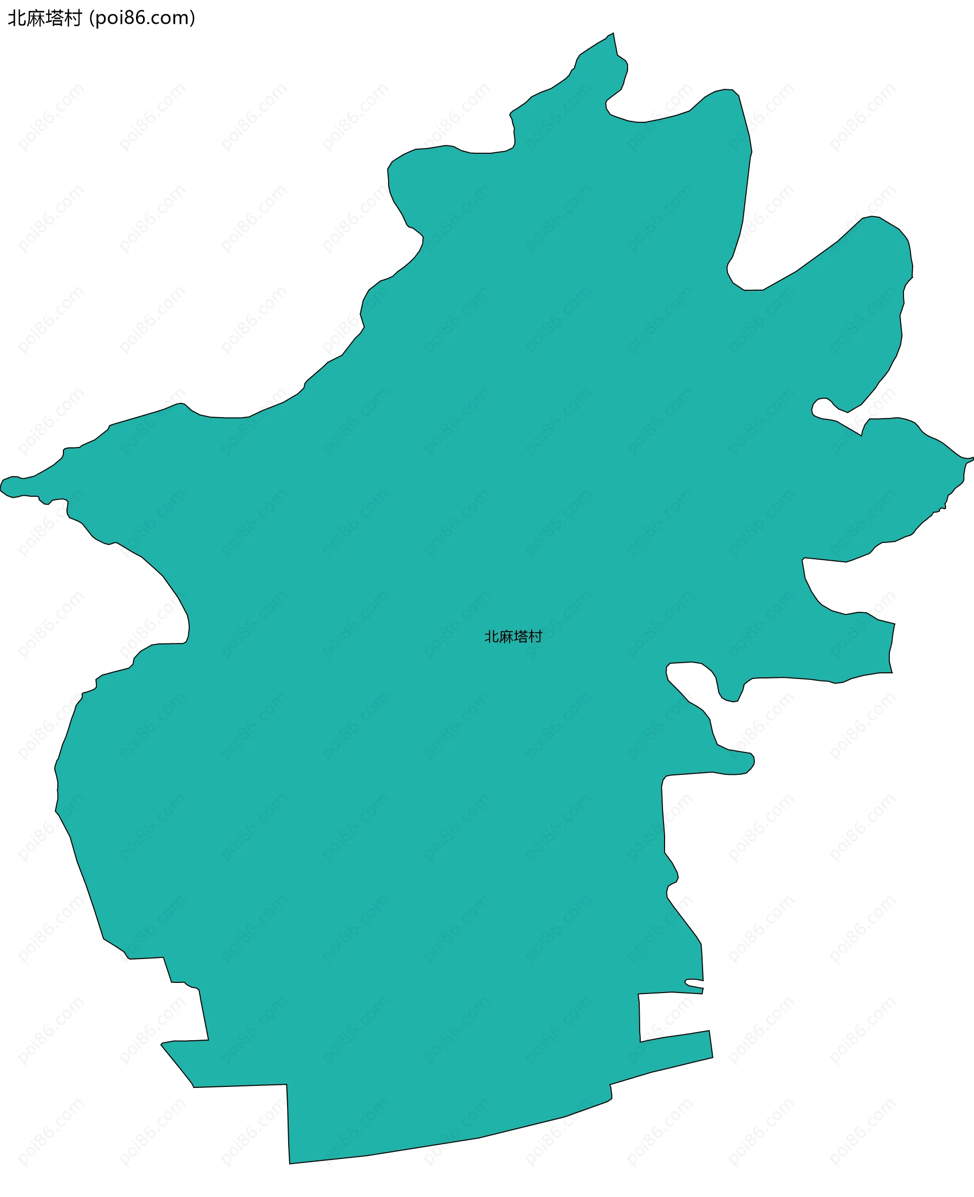 北麻塔村边界地图