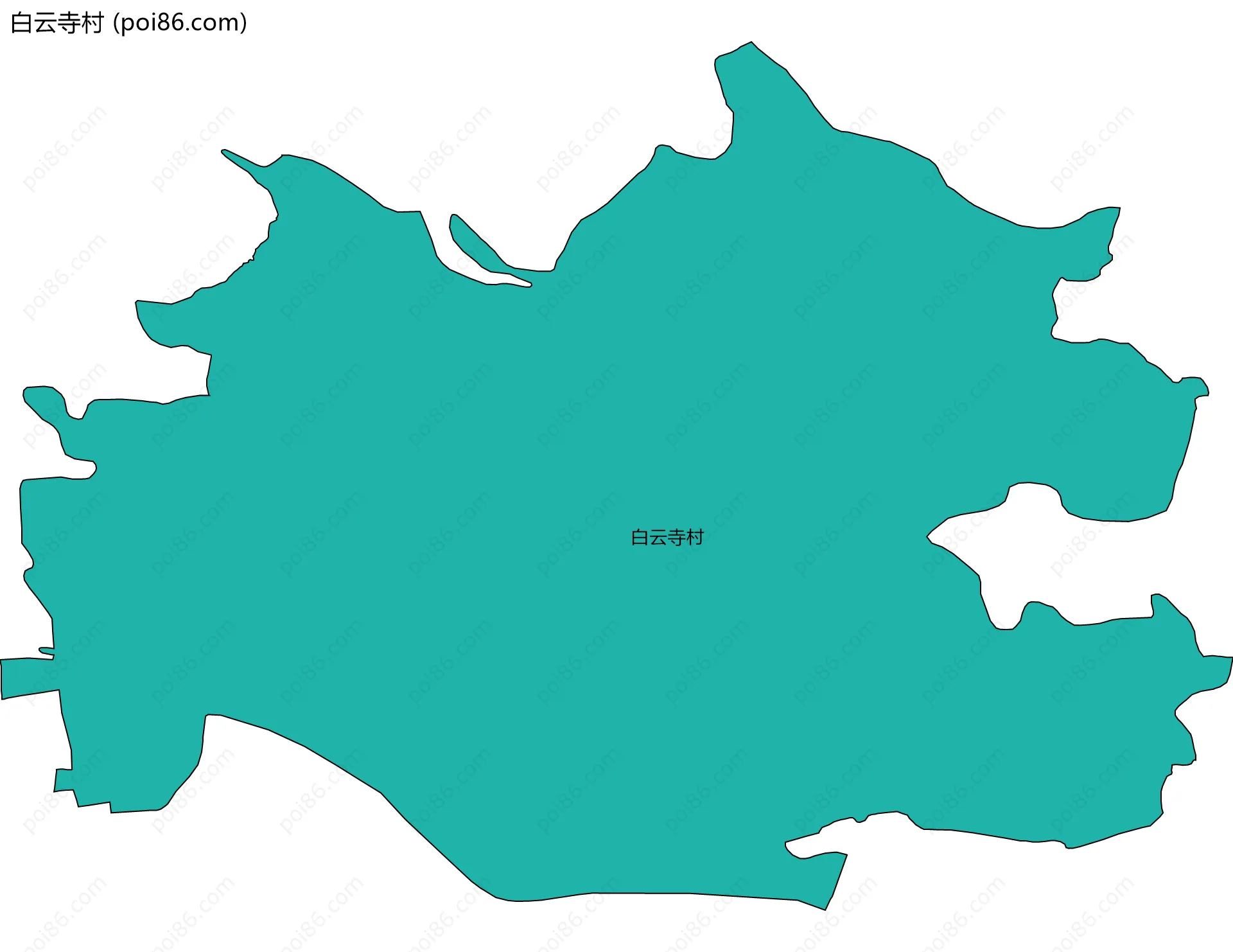白云寺村边界地图