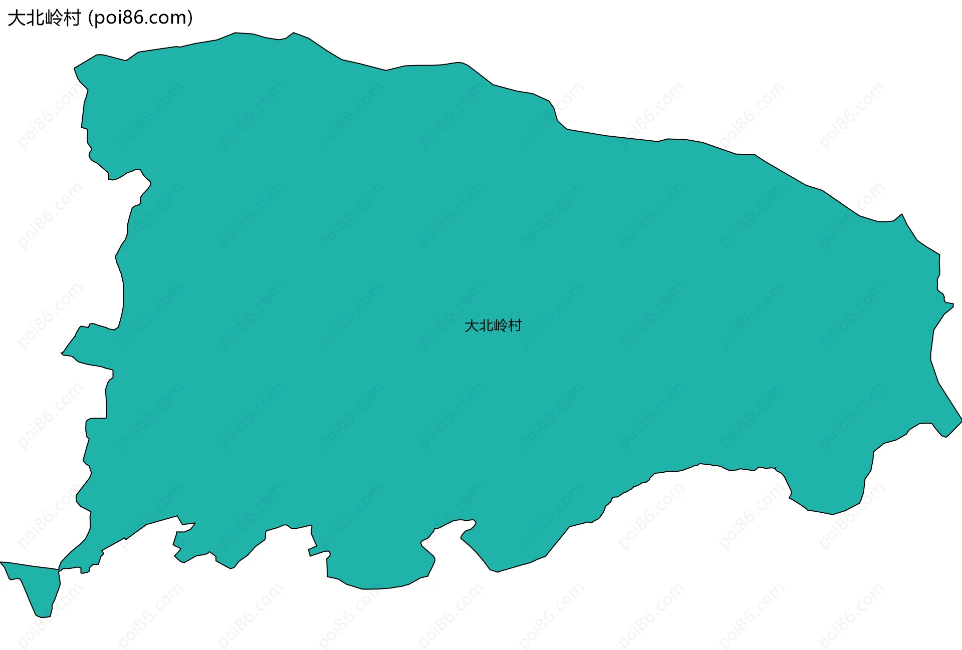 大北岭村边界地图