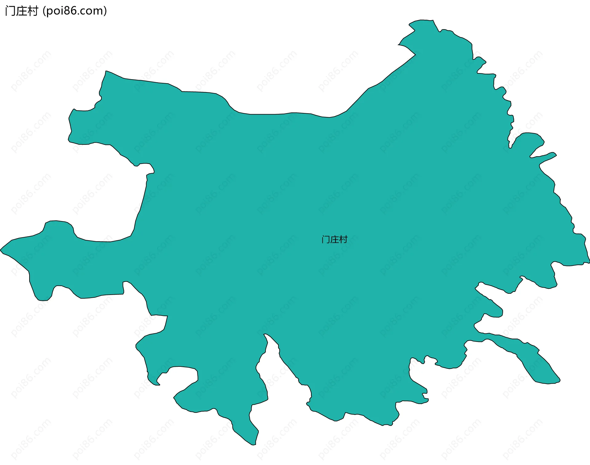 门庄村边界地图