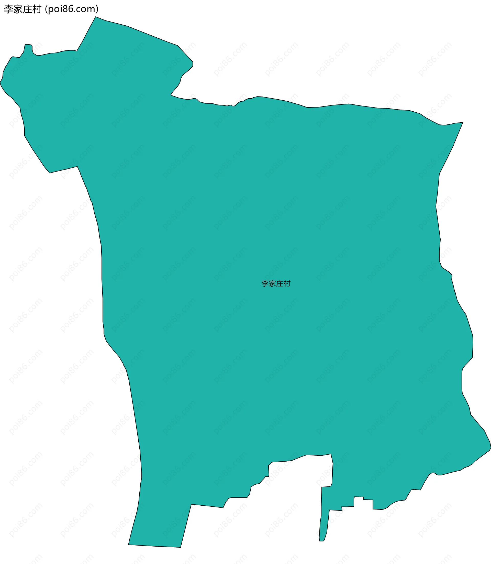 李家庄村边界地图