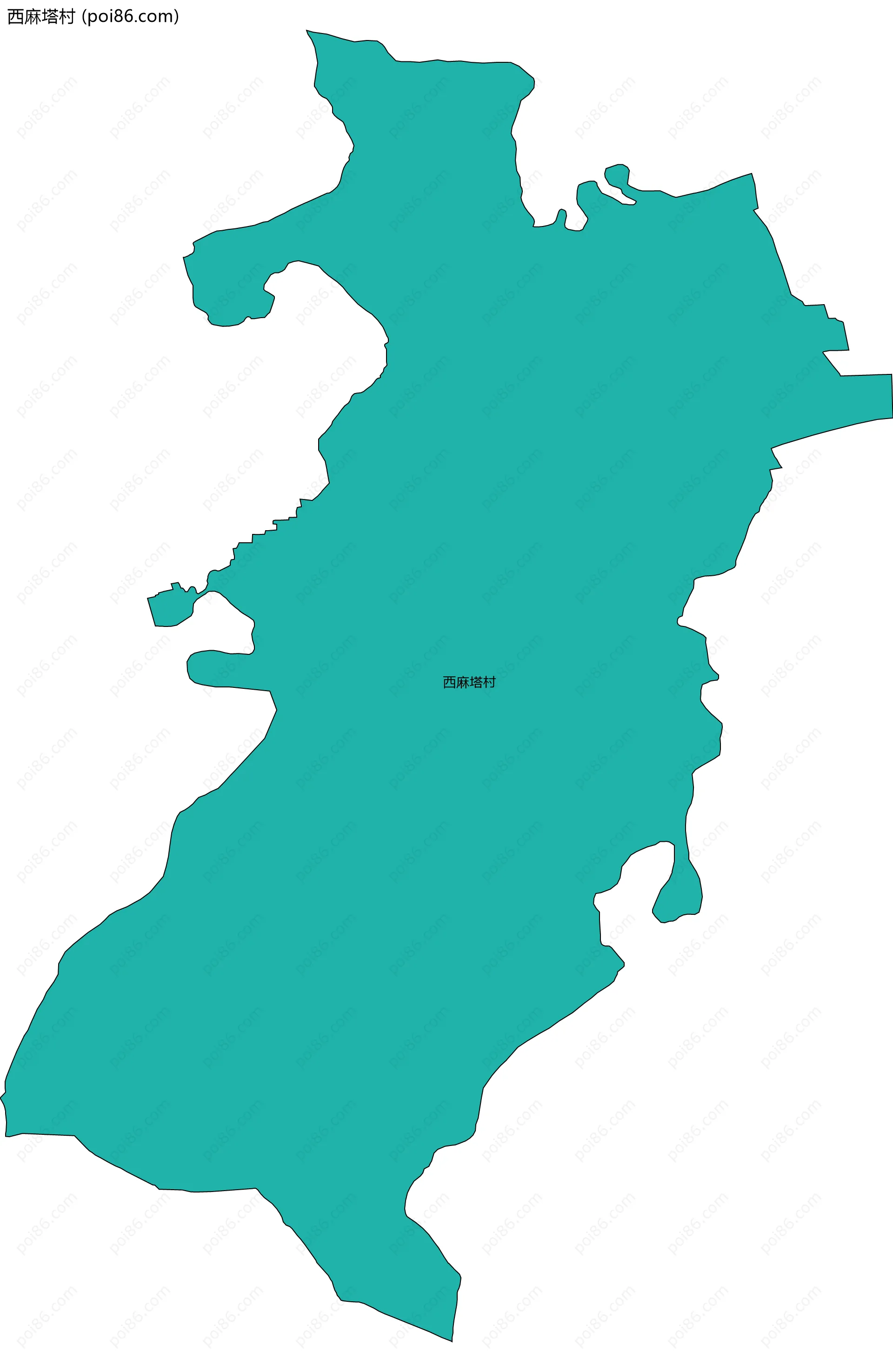 西麻塔村边界地图