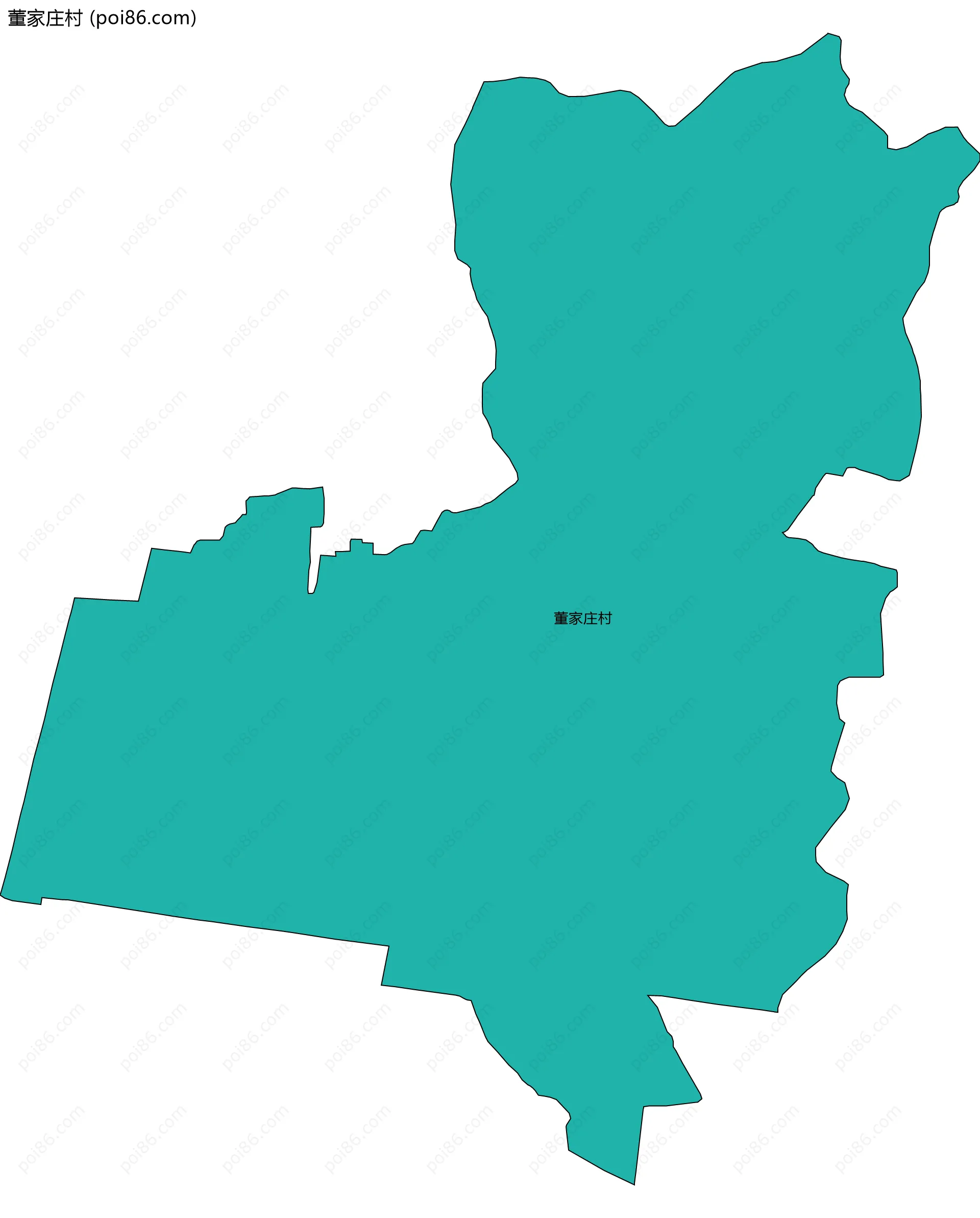 董家庄村边界地图