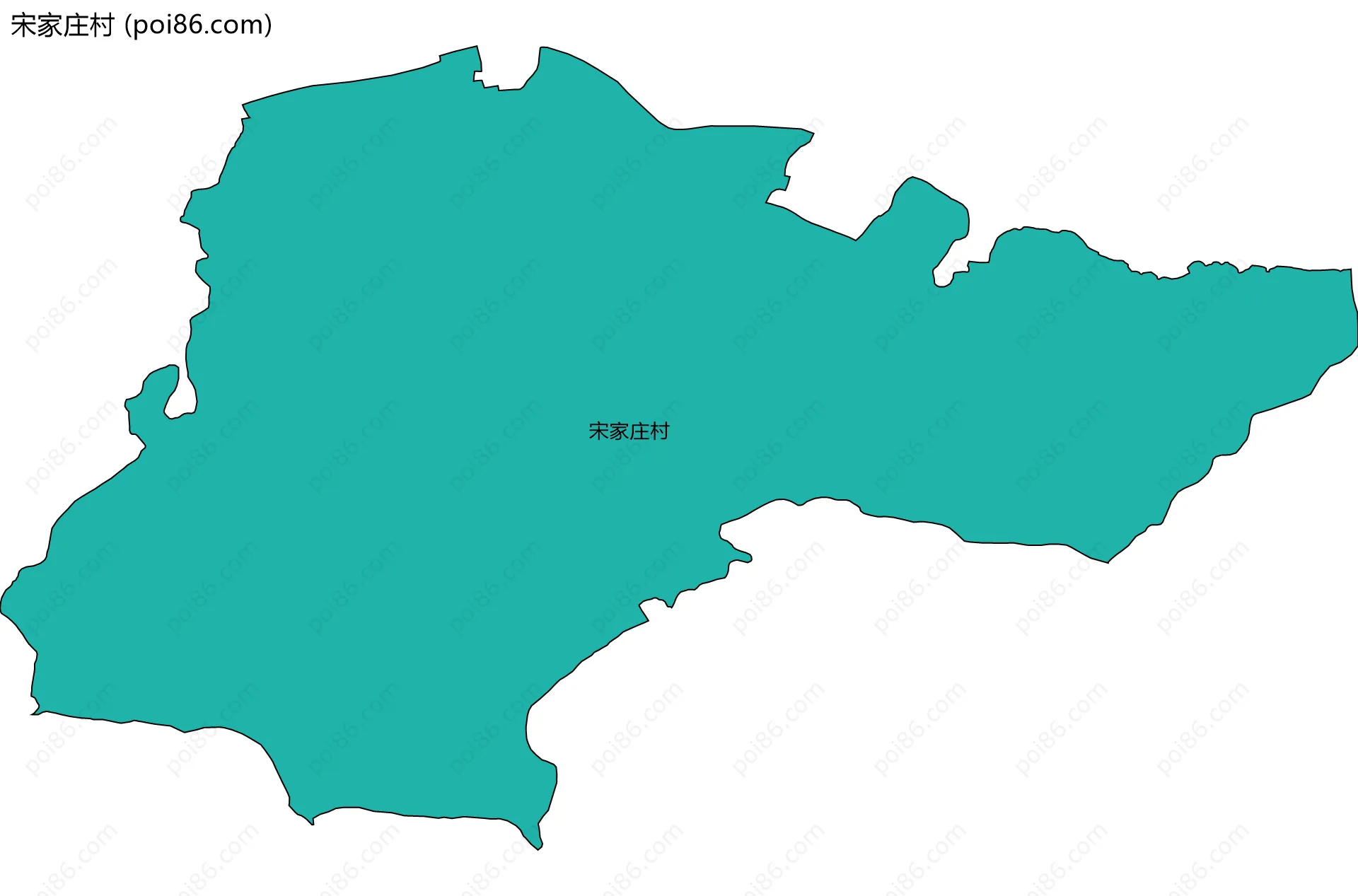 宋家庄村边界地图