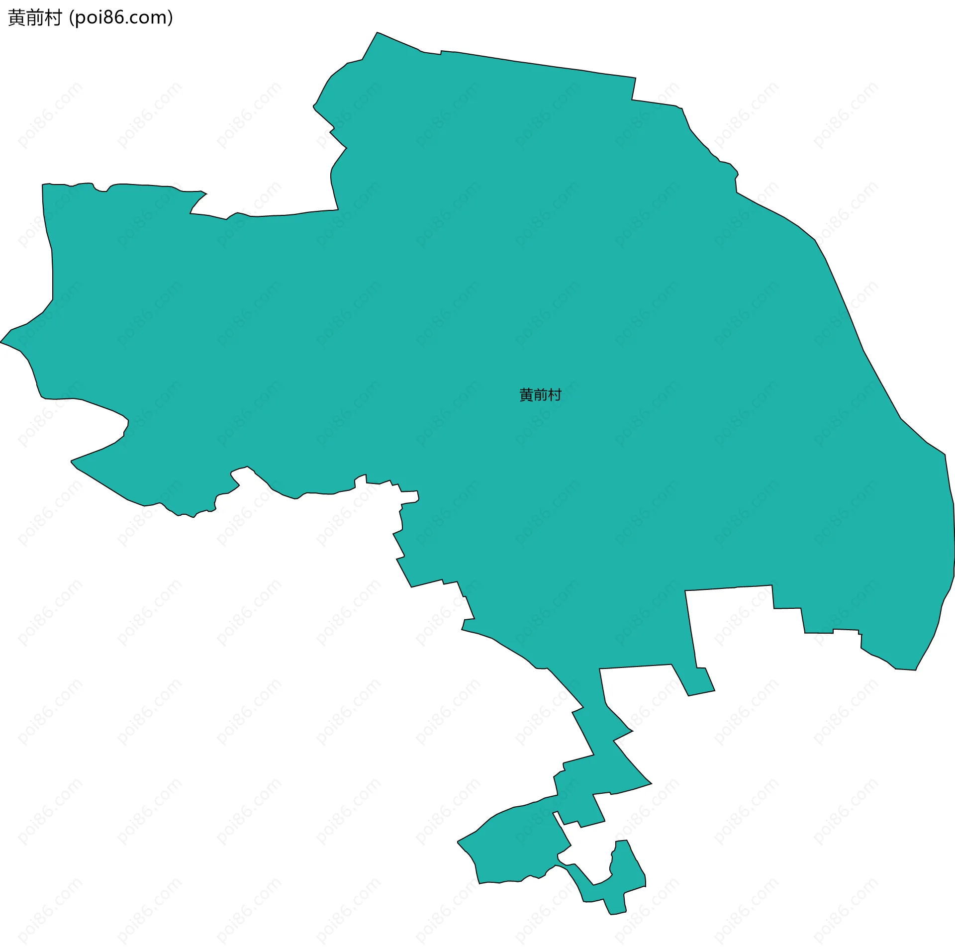 黄前村边界地图