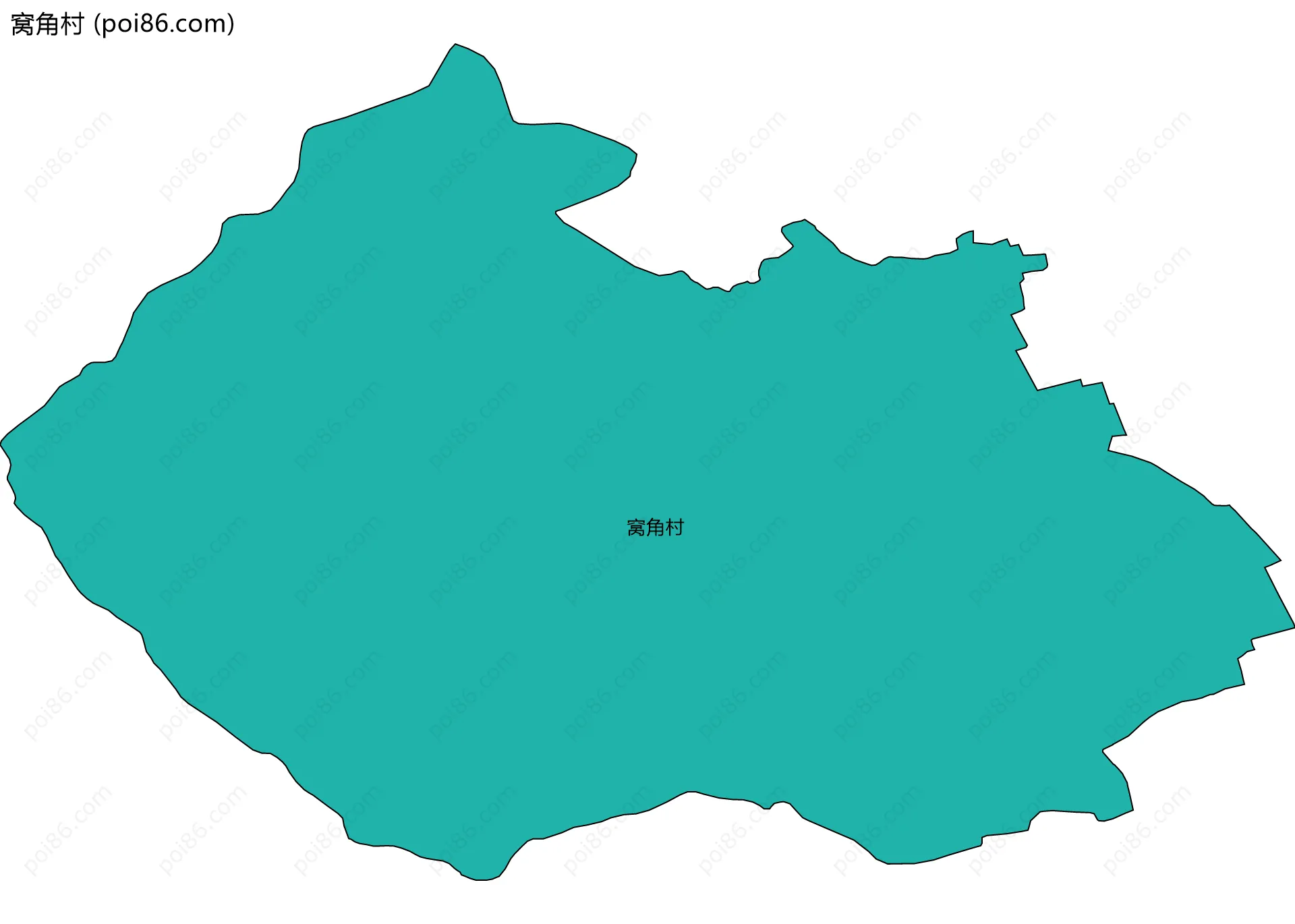 窝角村边界地图
