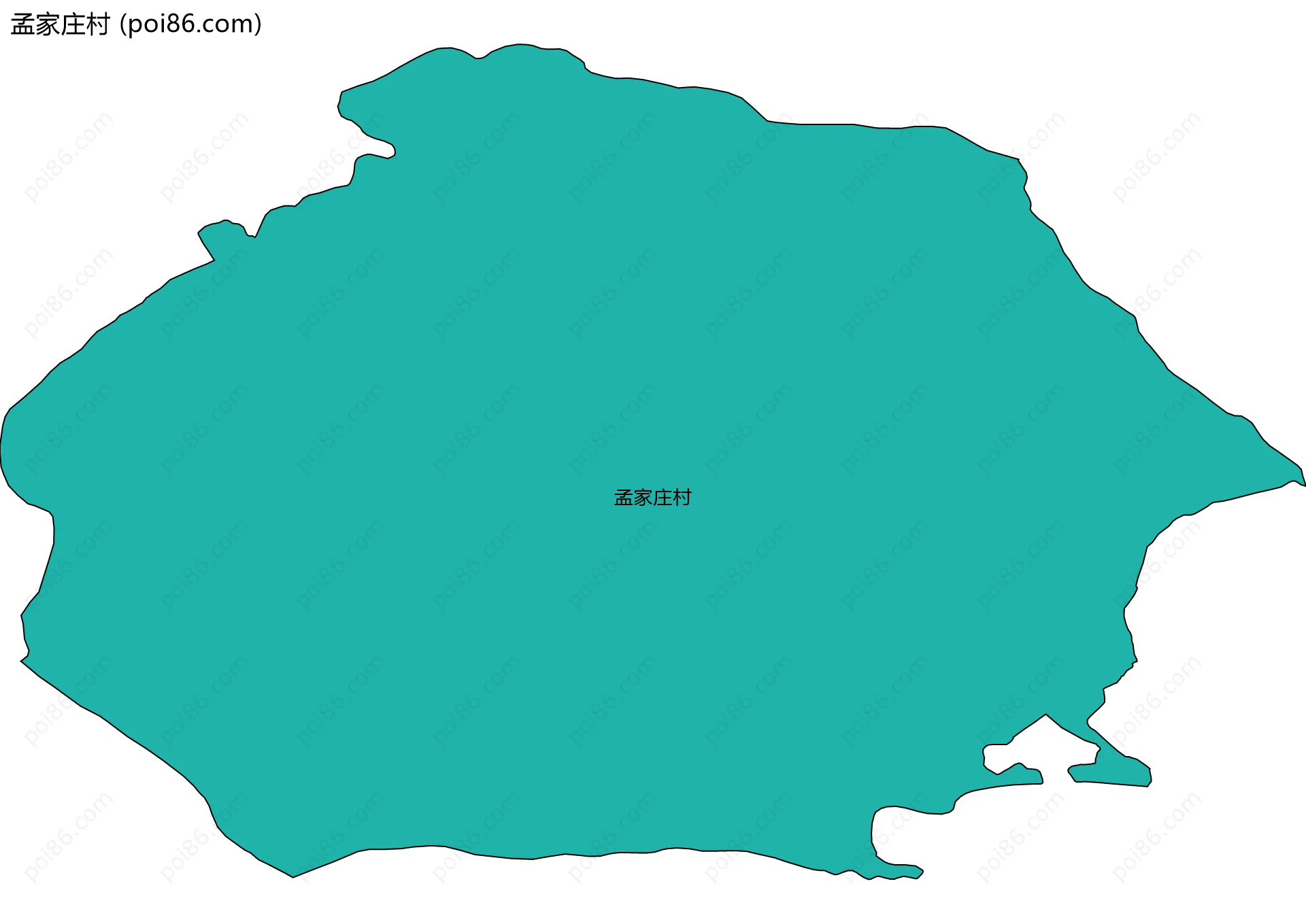 孟家庄村边界地图