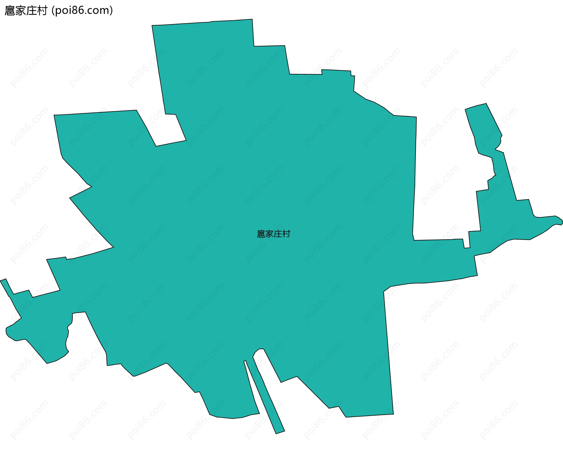 扈家庄村边界地图