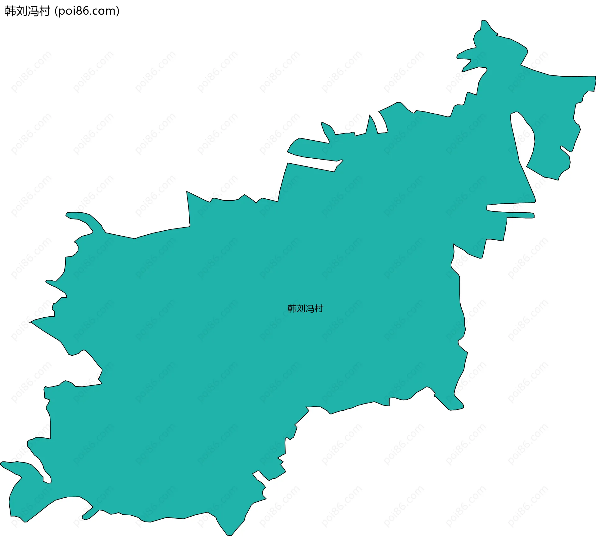 韩刘冯村边界地图