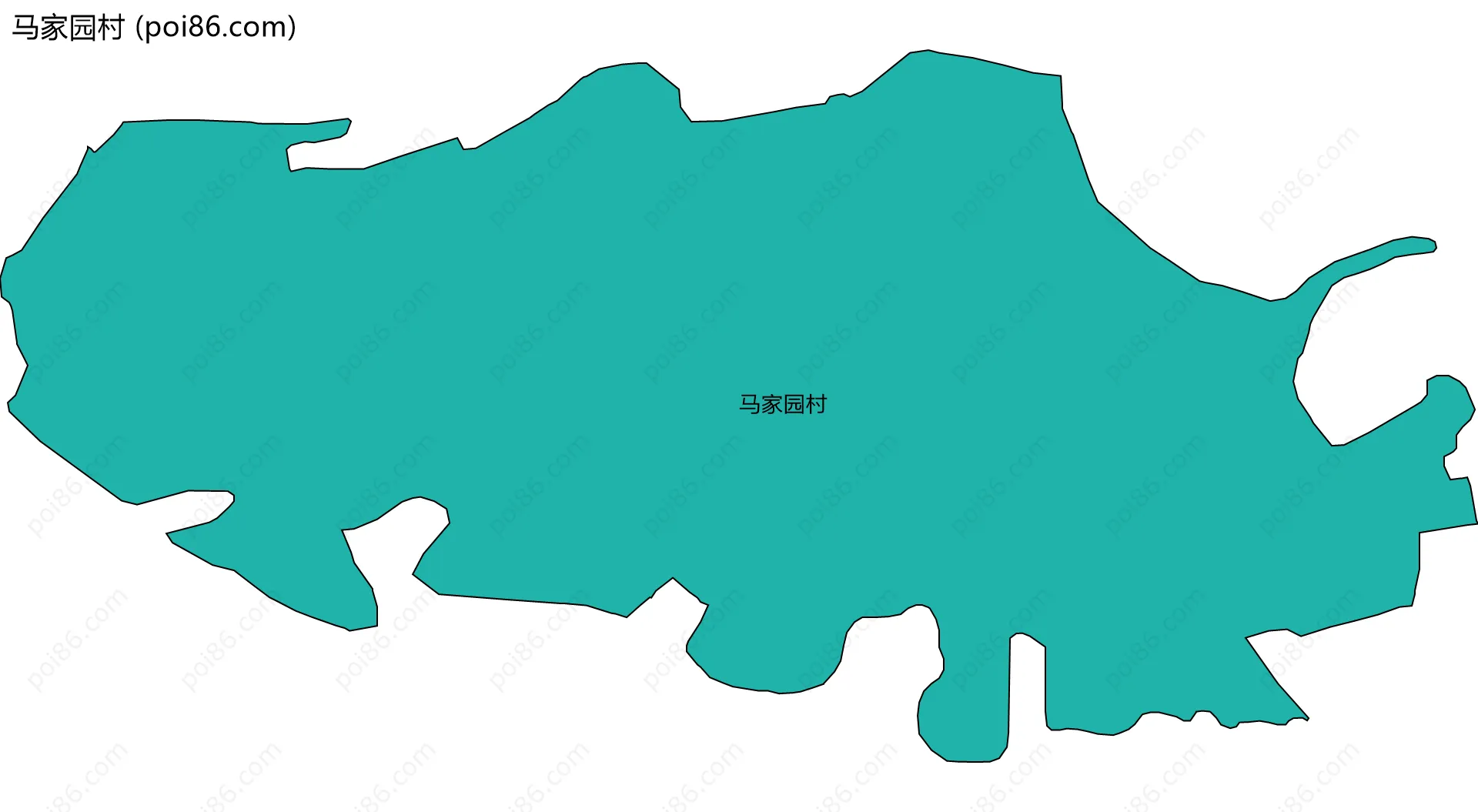 马家园村边界地图