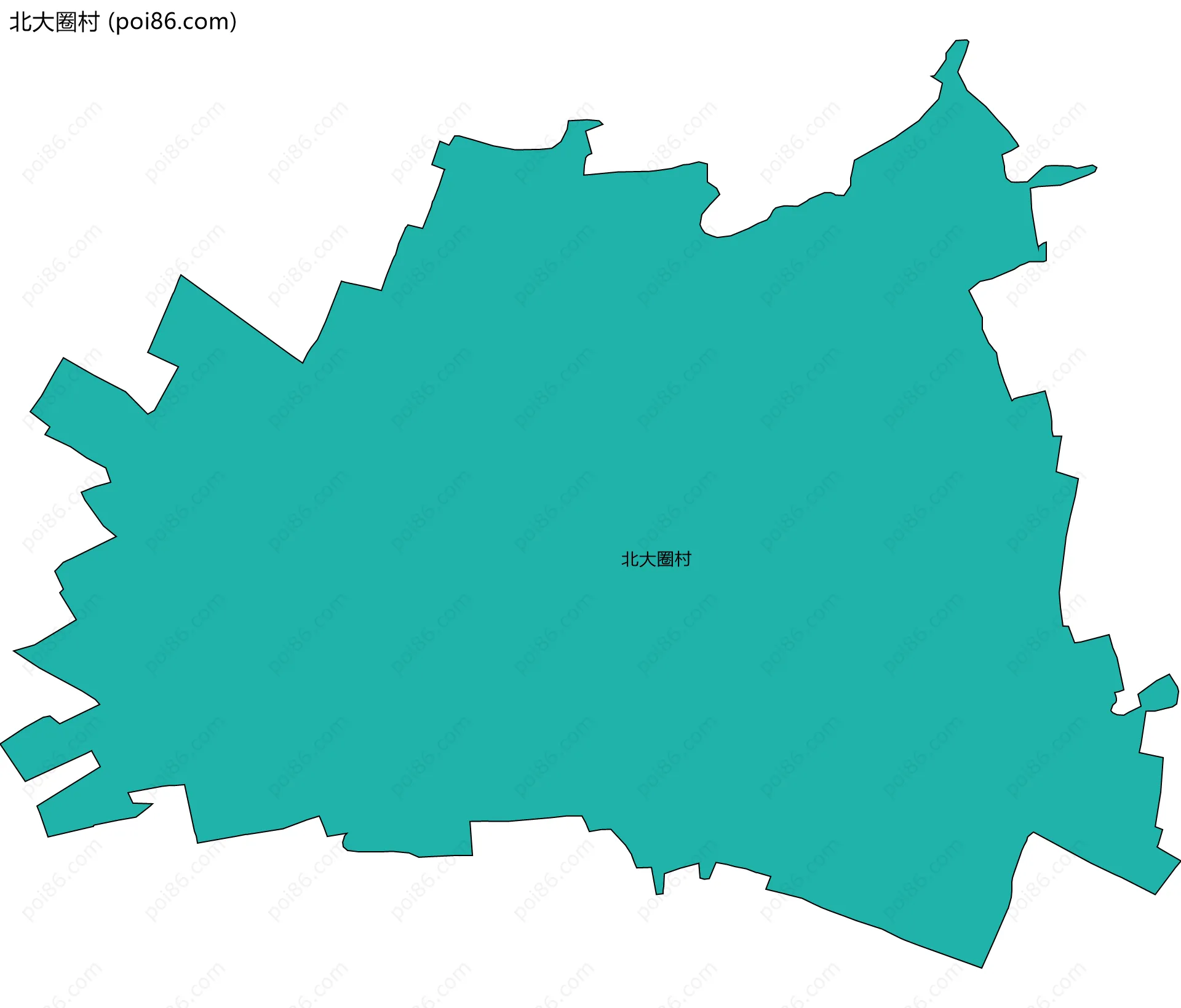 北大圈村边界地图