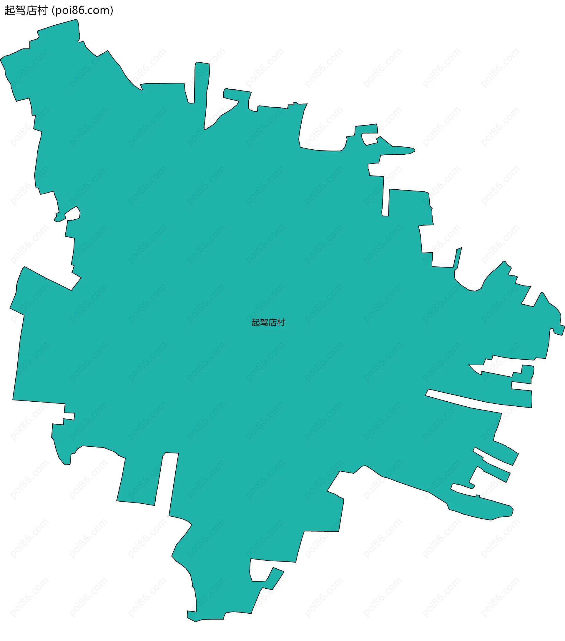 起驾店村边界地图