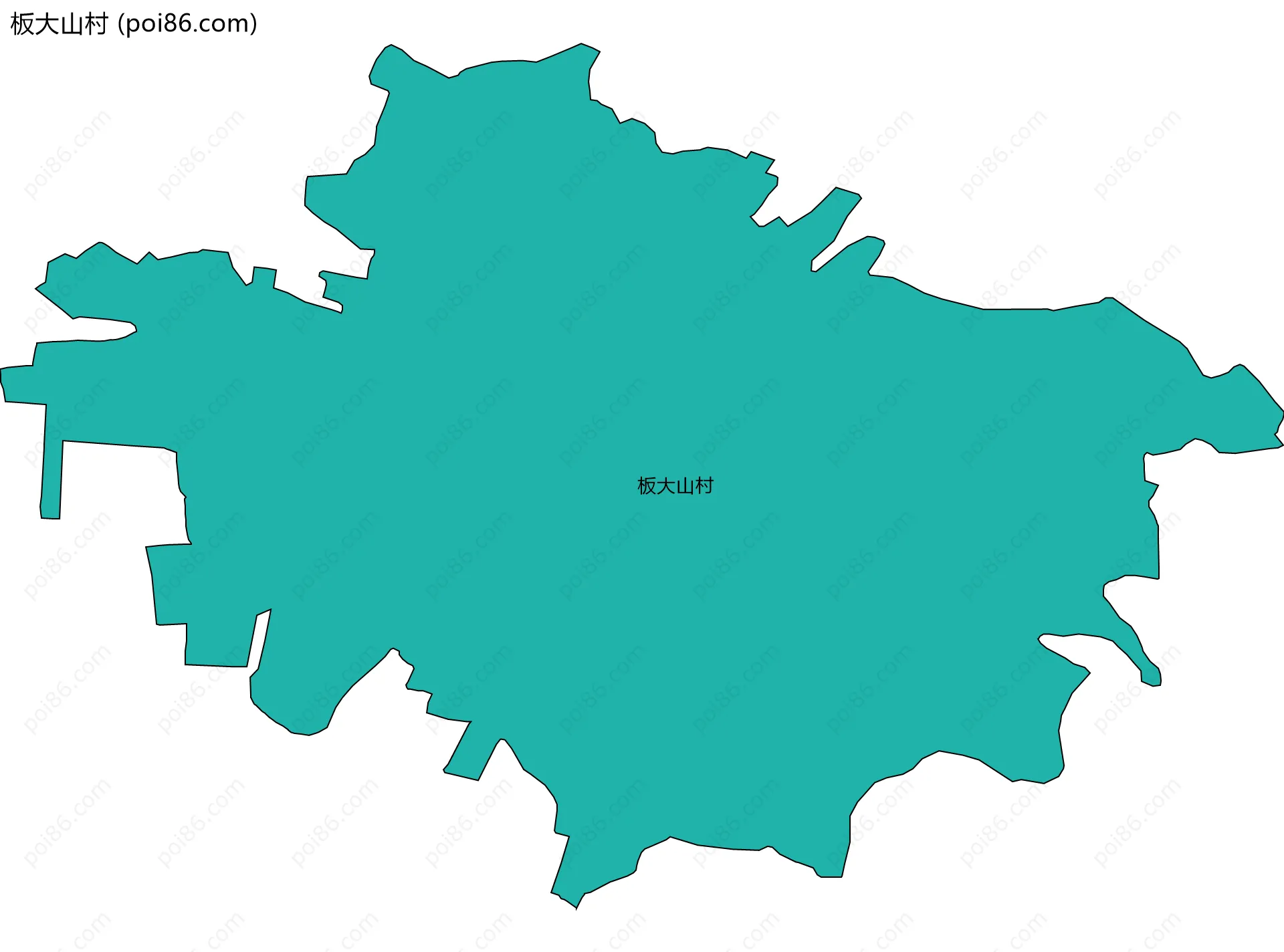 板大山村边界地图