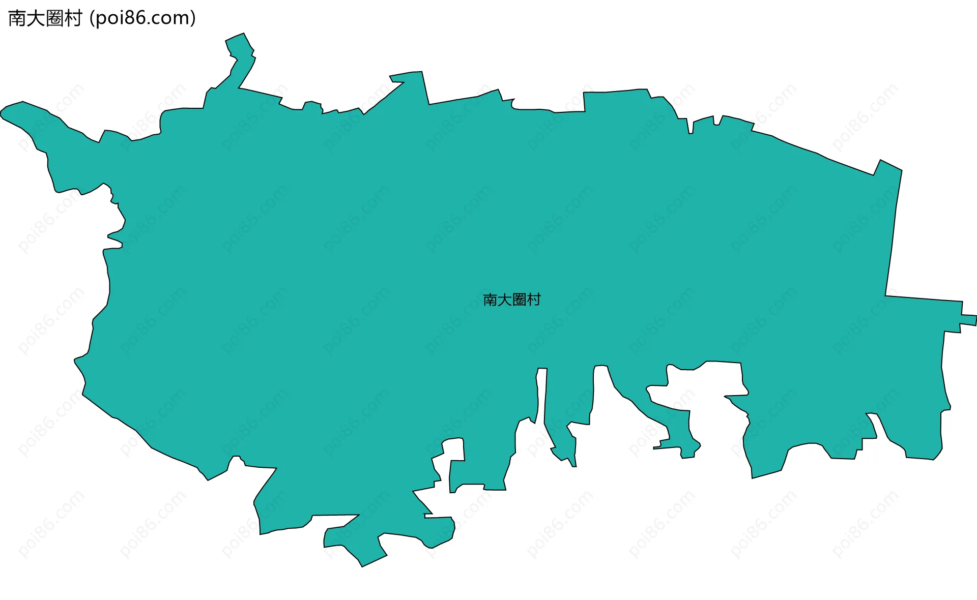 南大圈村边界地图